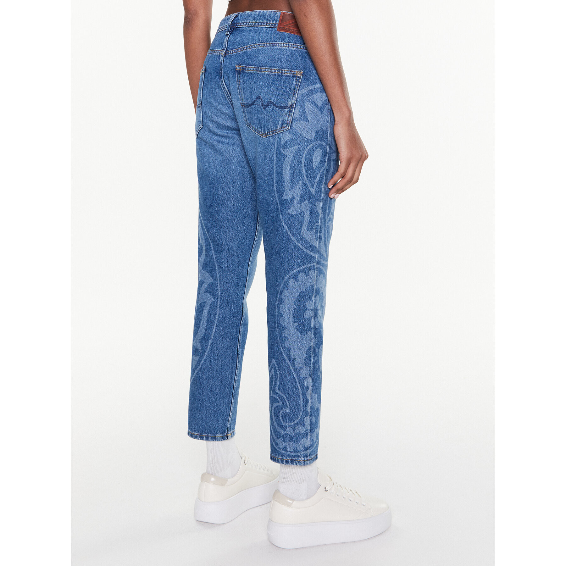 Pepe Jeans Дънки Violet Bandani PL204403R Син Mom Fit - Pepit.bg