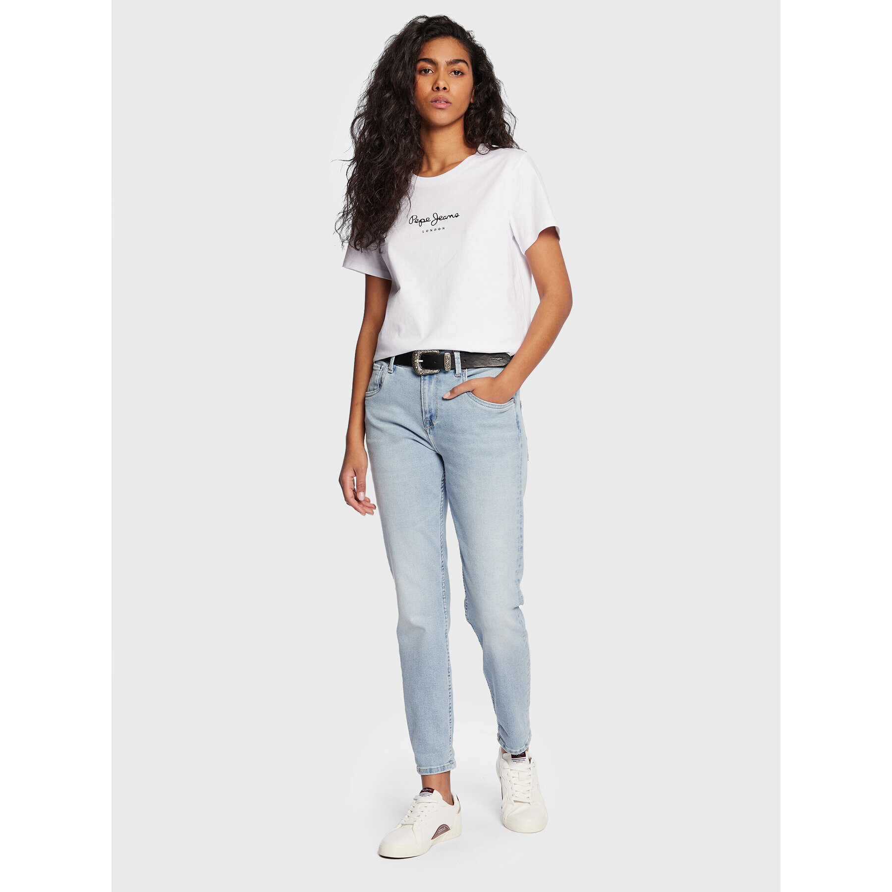 Pepe Jeans Дънки Violet PL204176 Син Mom Fit - Pepit.bg