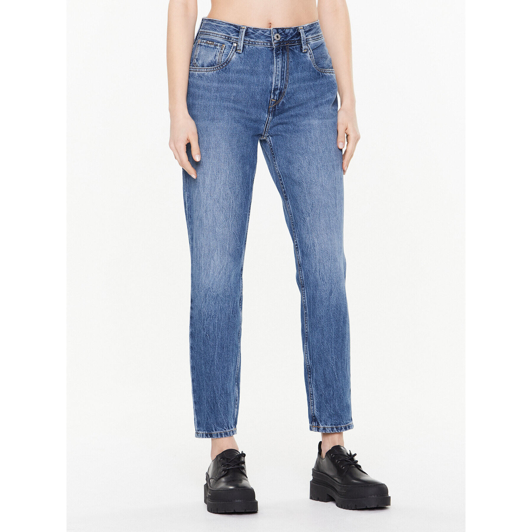 Pepe Jeans Дънки Violet PL204176 Син Mom Fit - Pepit.bg