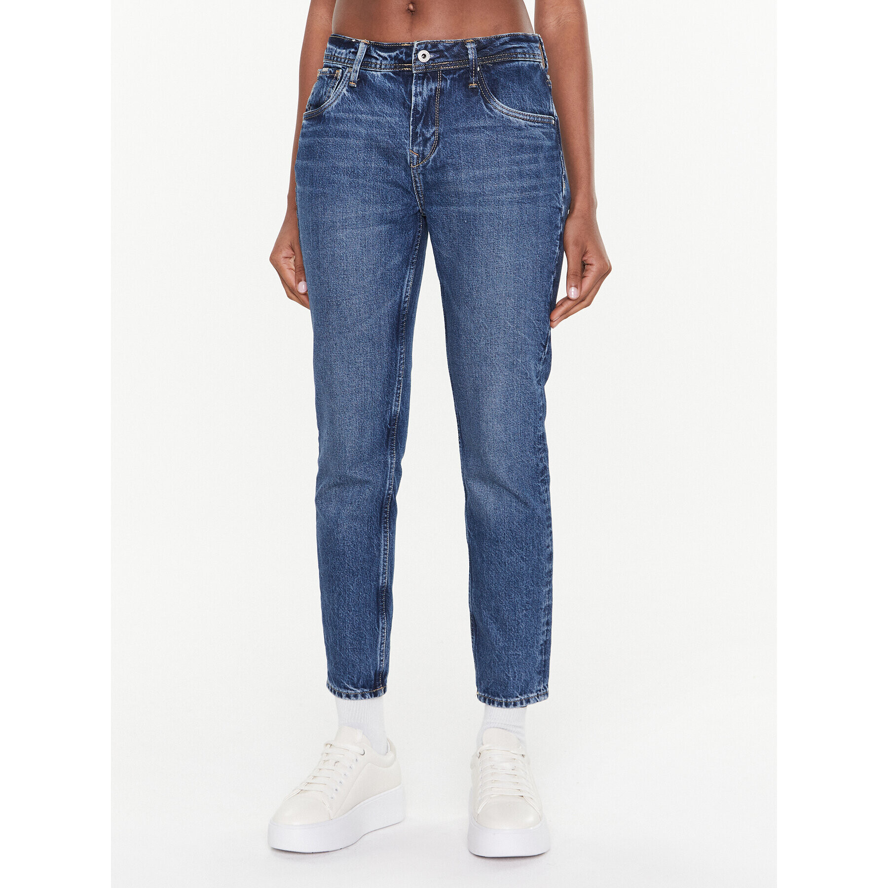 Pepe Jeans Дънки Violet PL204176 Тъмносин Mom Fit - Pepit.bg