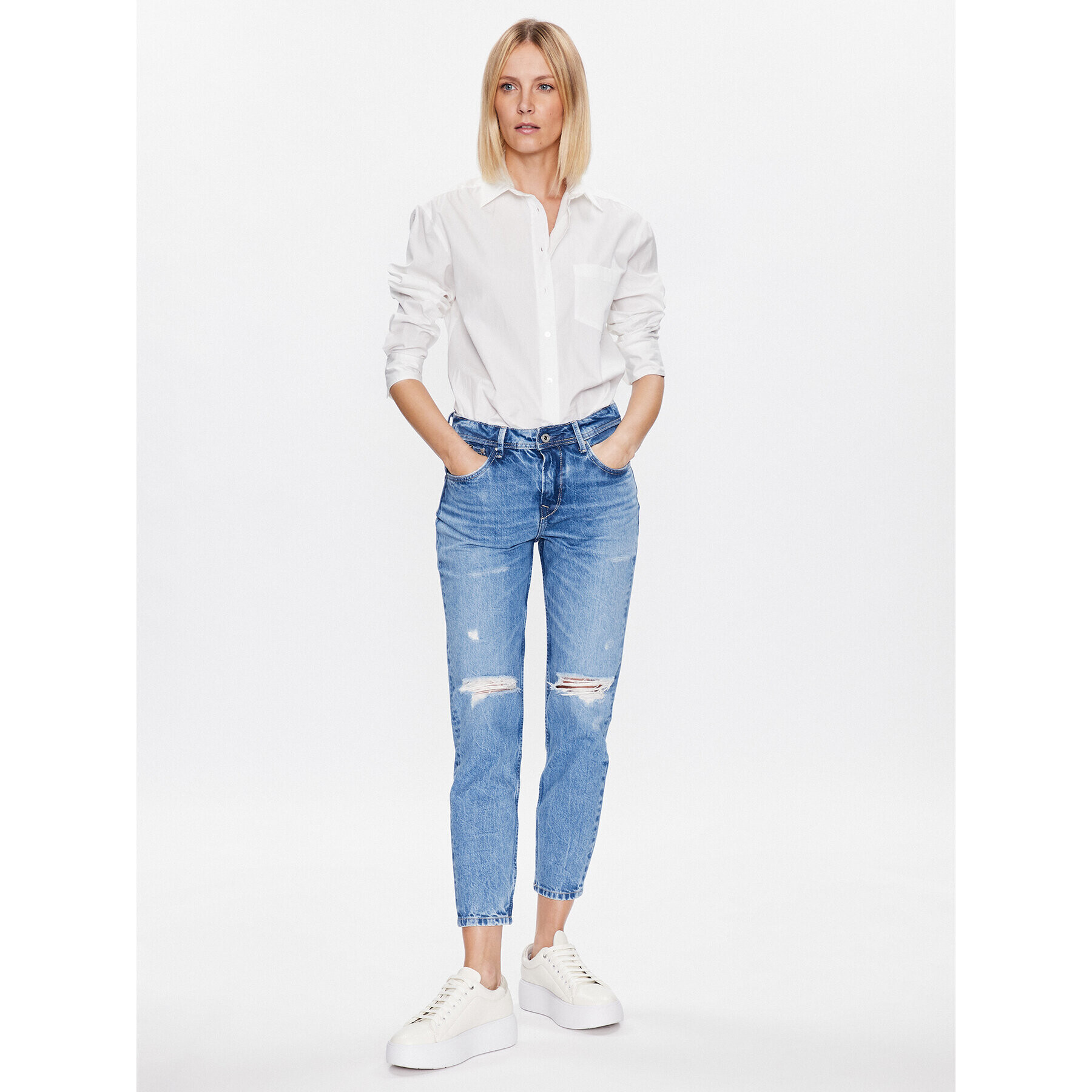 Pepe Jeans Дънки Violet PL204176VT2 Син Relaxed Fit - Pepit.bg