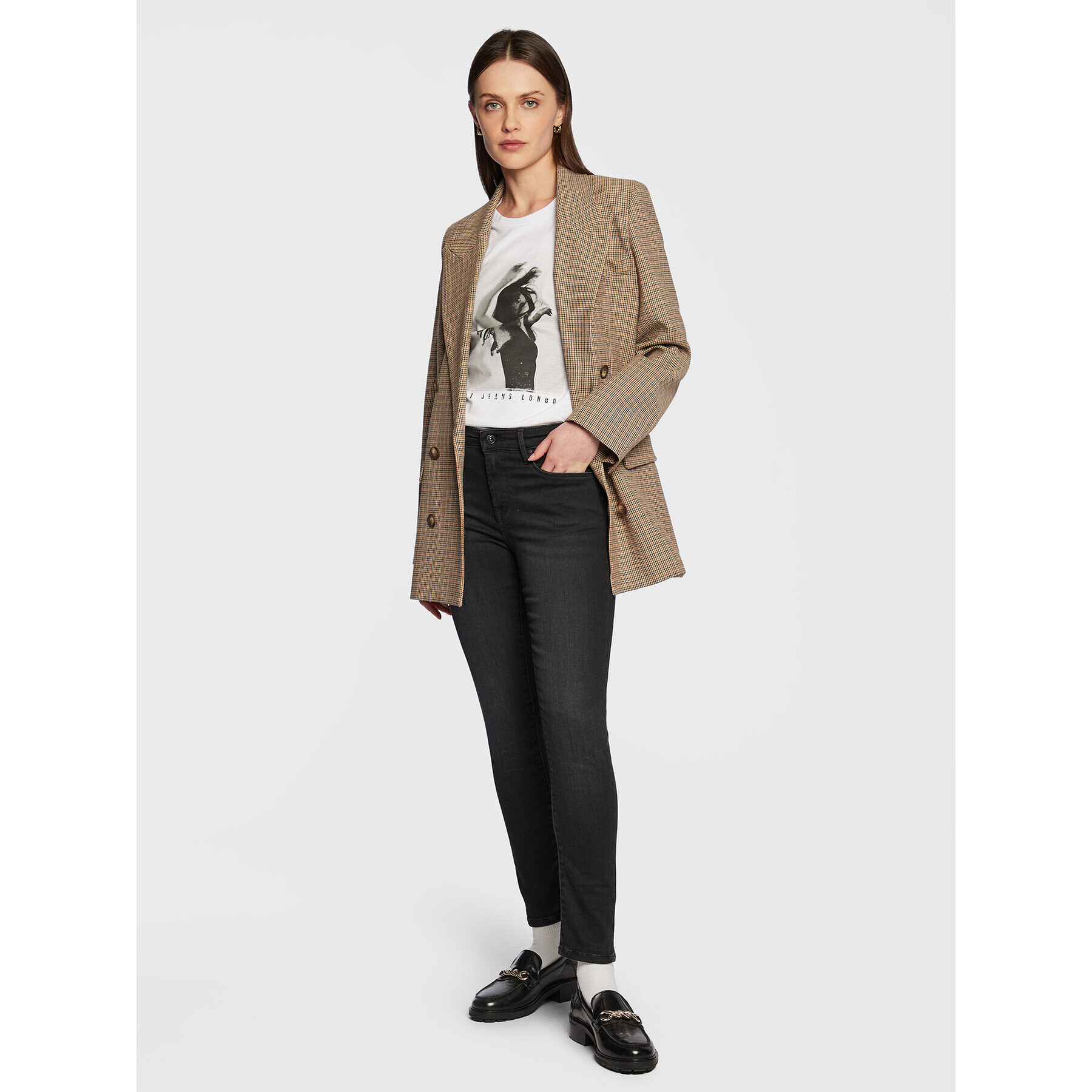 Pepe Jeans Дънки Zoe PL204177 Черен Skinny Fit - Pepit.bg