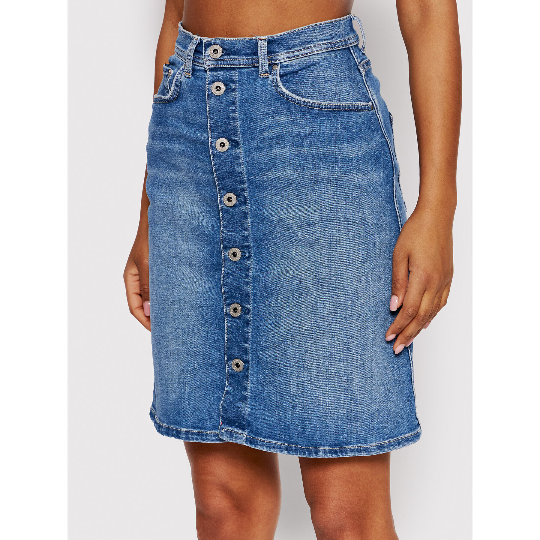 Pepe Jeans Дънкова пола Marble PL900978 Син Regular Fit - Pepit.bg