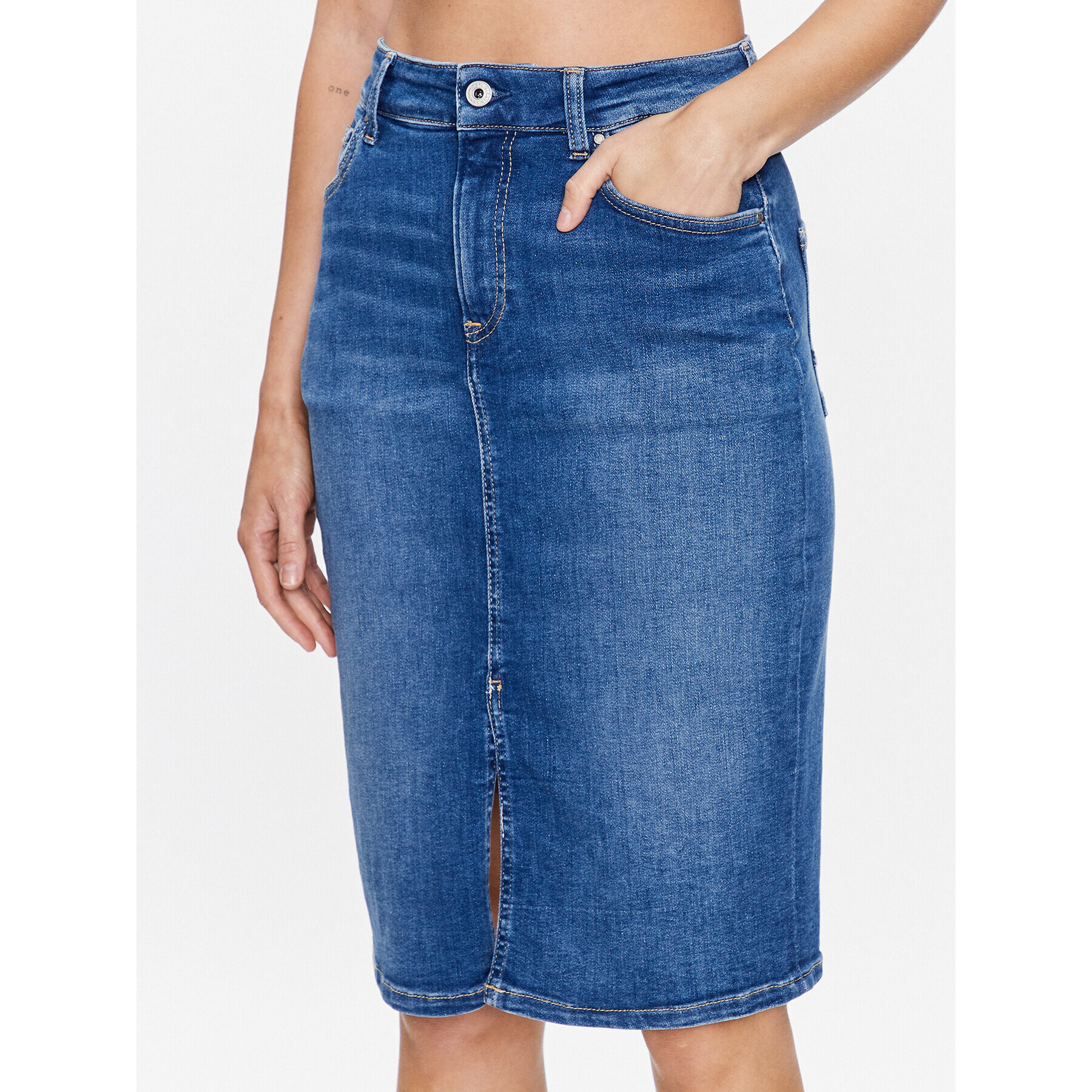 Pepe Jeans Дънкова пола Nikita Skirt PL901007HQ7 Син Regular Fit - Pepit.bg