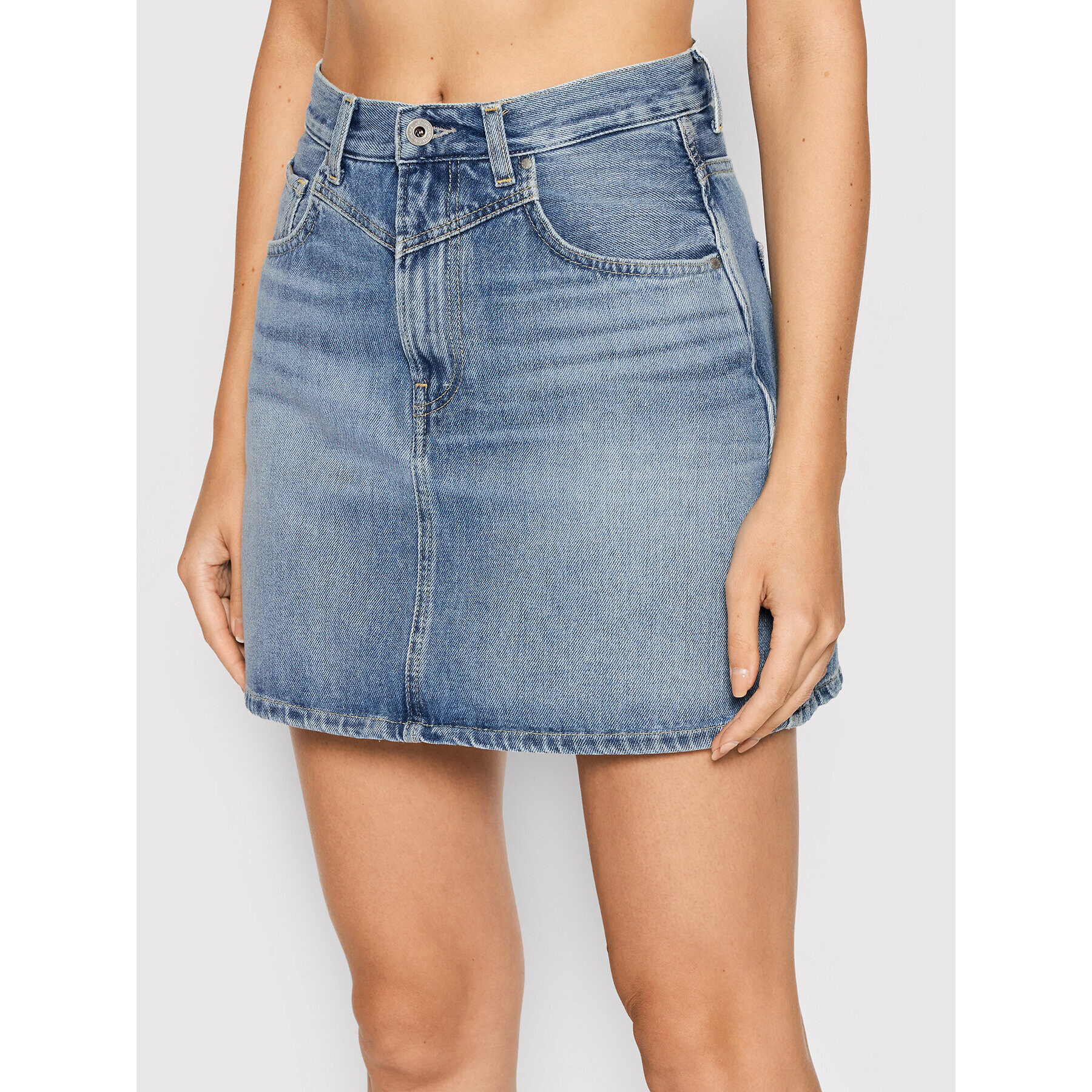 Pepe Jeans Дънкова пола Rachel PL900979 Син Regular Fit - Pepit.bg