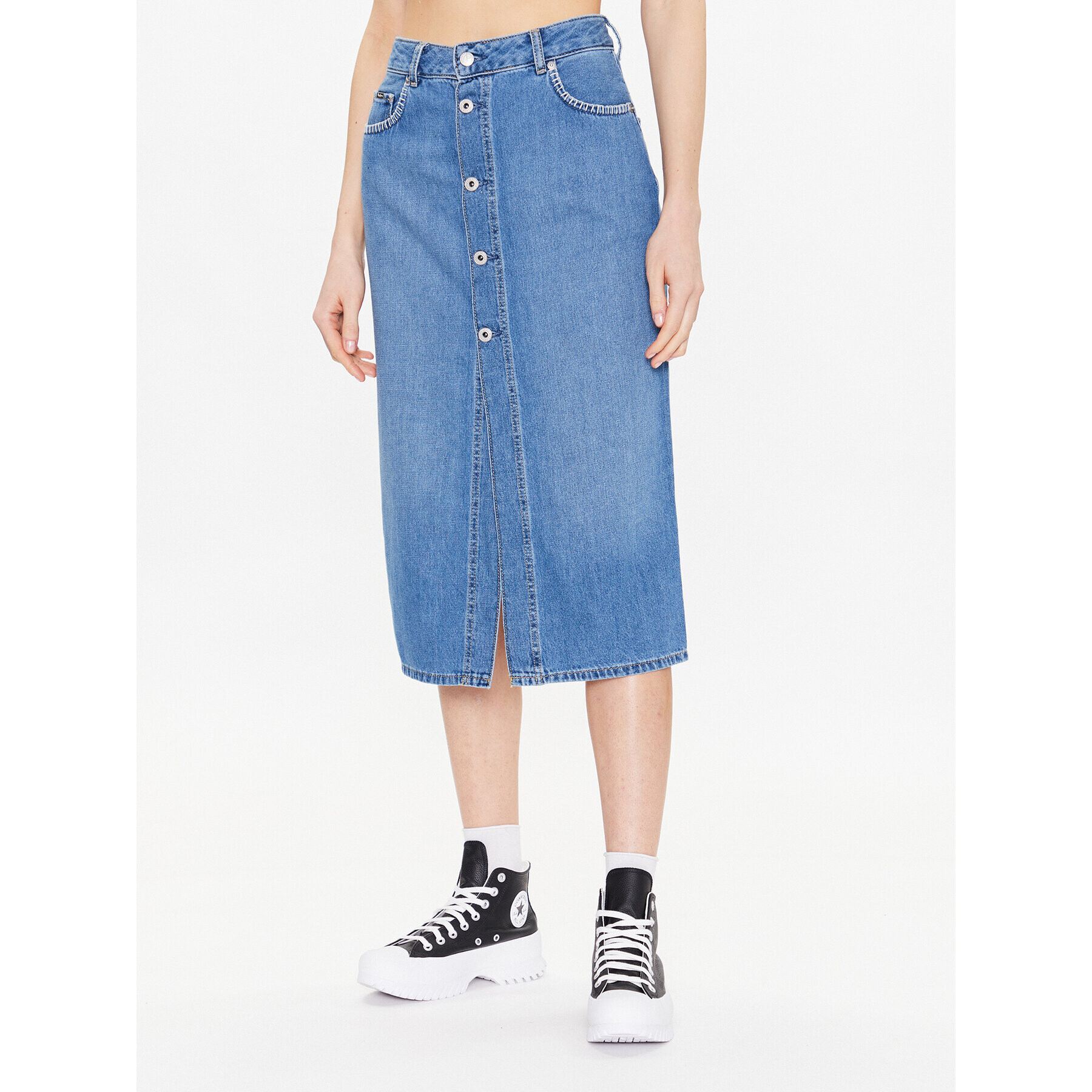Pepe Jeans Дънкова пола Sofi PL901017 Син Regular Fit - Pepit.bg