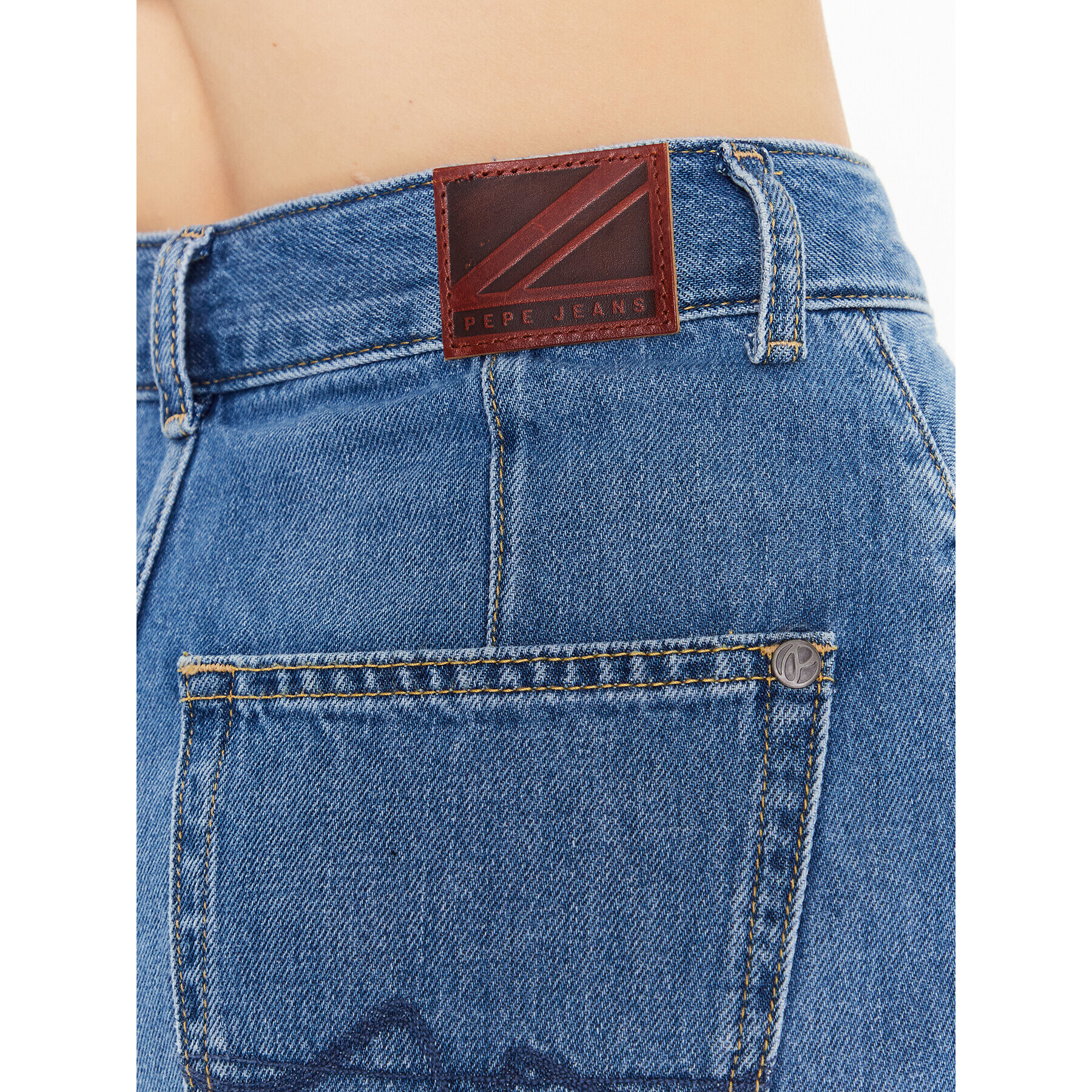 Pepe Jeans Дънкова пола Sofi PL901017 Син Regular Fit - Pepit.bg