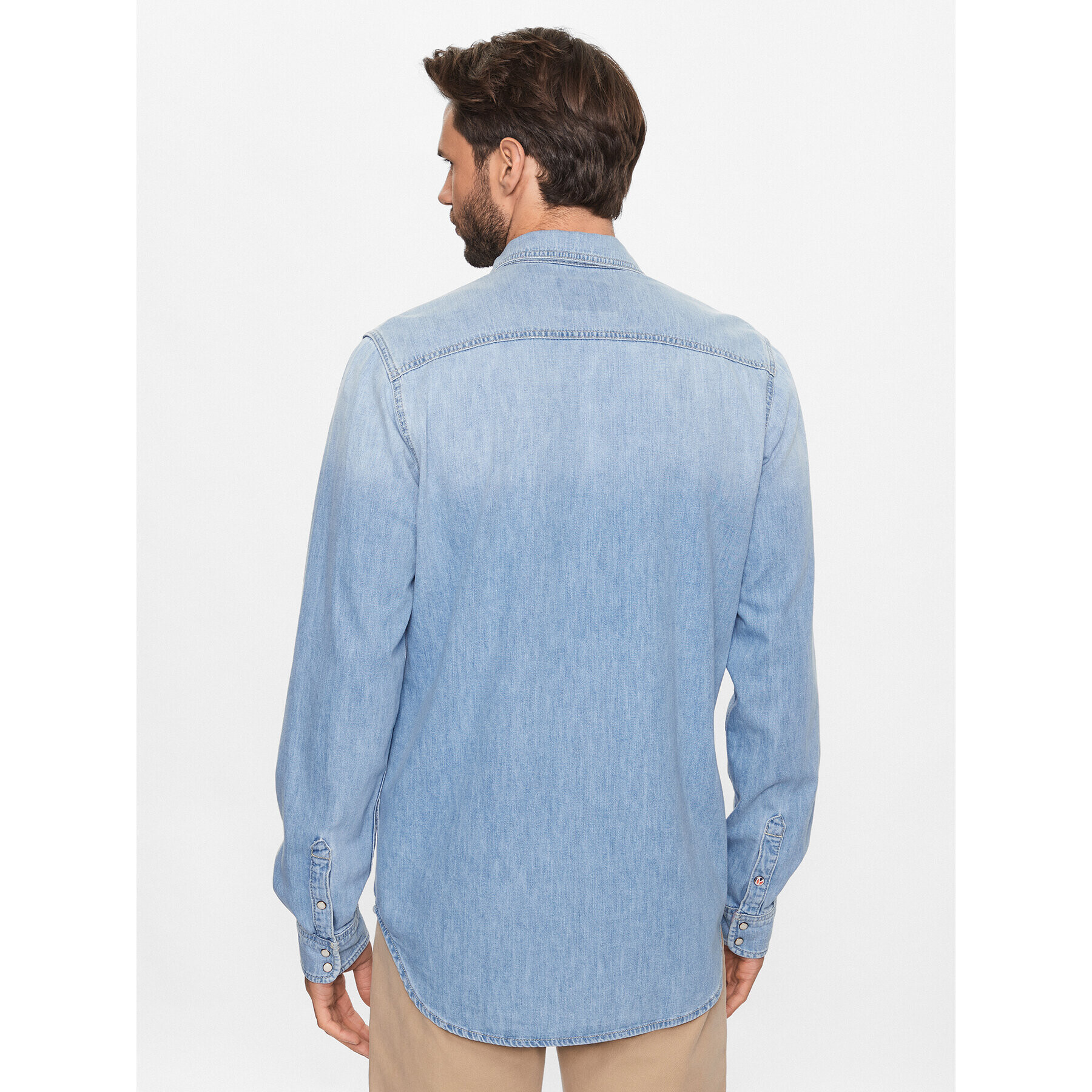 Pepe Jeans дънкова риза Hammond PM307509 Син Regular Fit - Pepit.bg