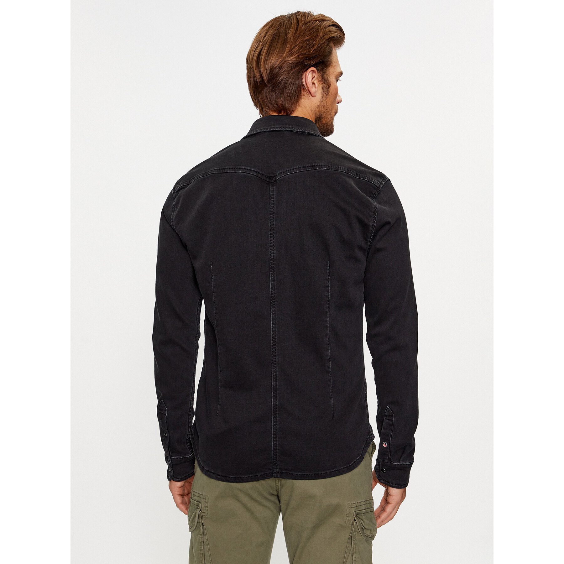 Pepe Jeans дънкова риза PM307490 Черен Slim Fit - Pepit.bg