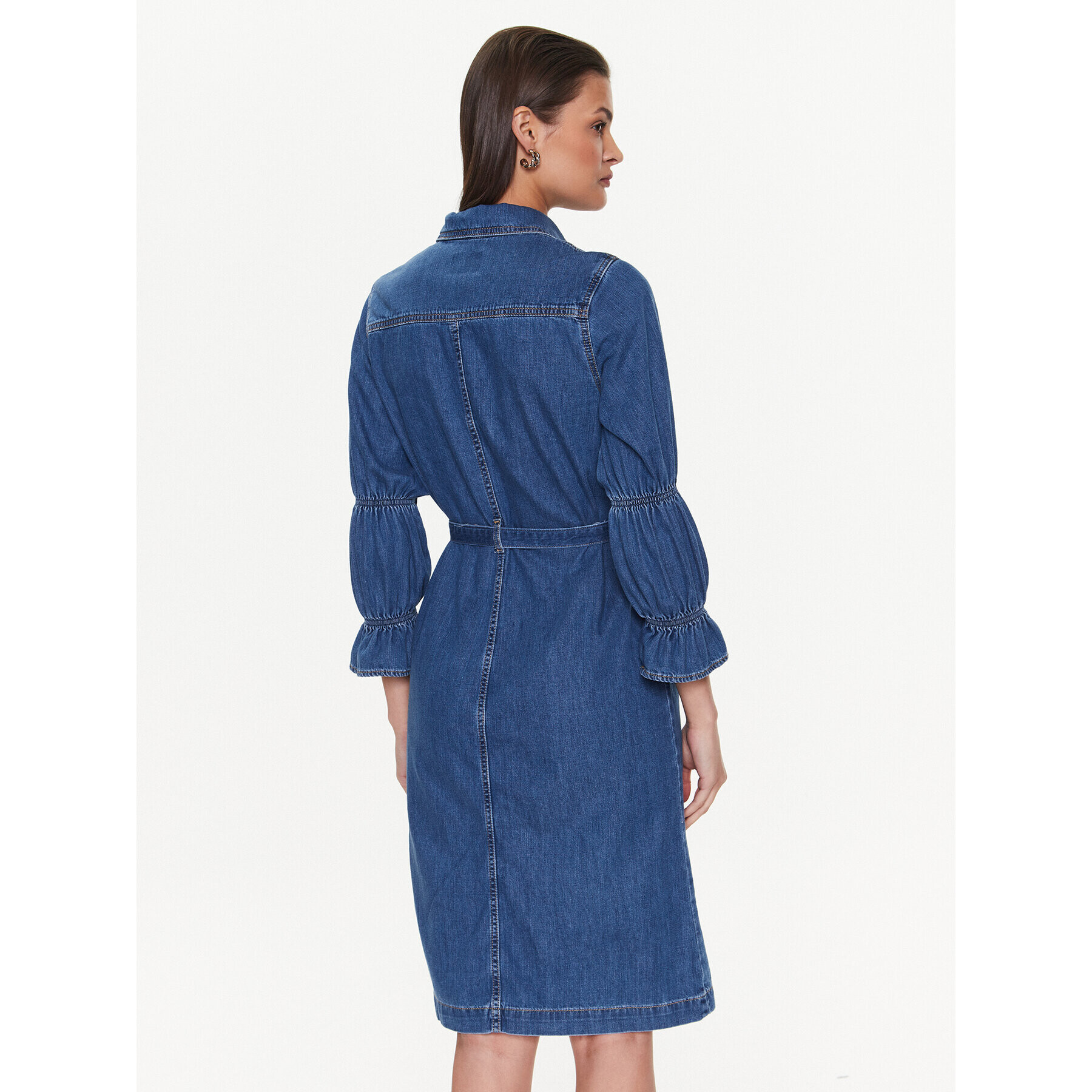 Pepe Jeans Дънкова рокля Elodie PL953196 Син Regular Fit - Pepit.bg