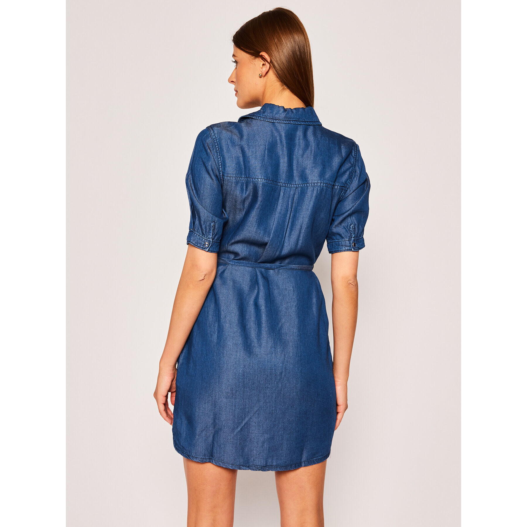 Pepe Jeans Дънкова рокля Gloss PL952694 Тъмносин Regular Fit - Pepit.bg