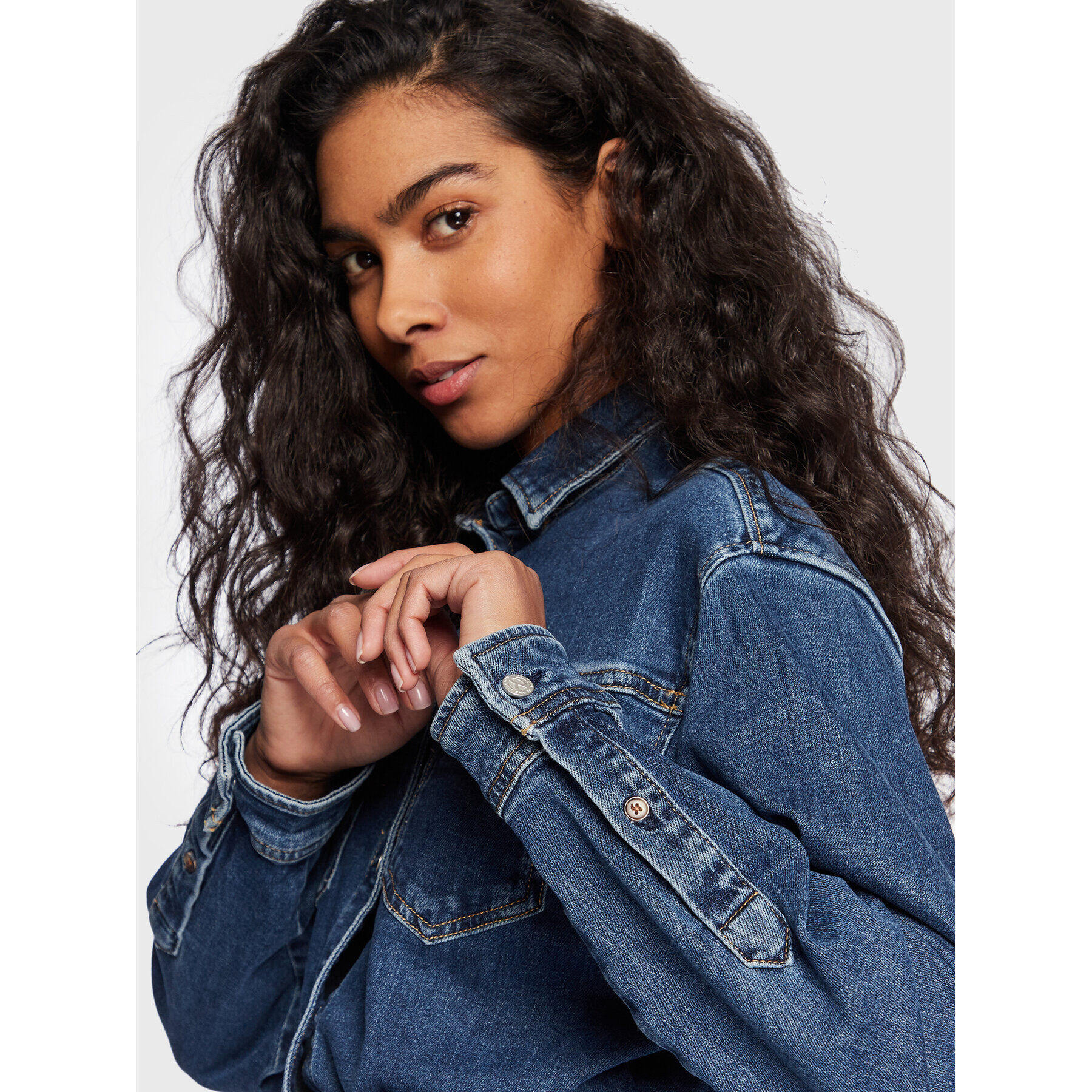 Pepe Jeans Дънкова рокля Selena PL953197 Син Regular Fit - Pepit.bg
