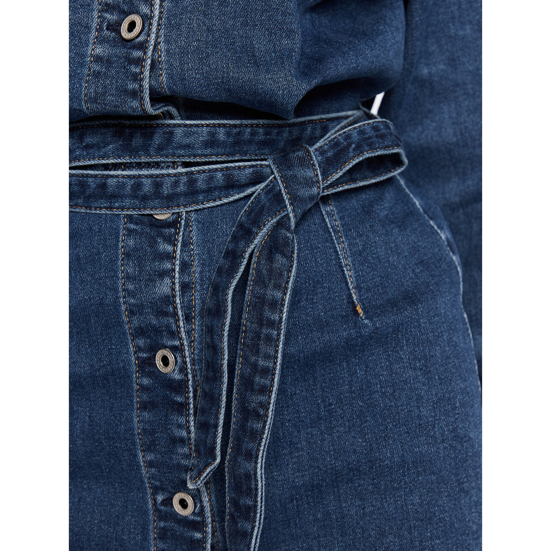 Pepe Jeans Дънкова рокля Selena PL953197 Син Regular Fit - Pepit.bg