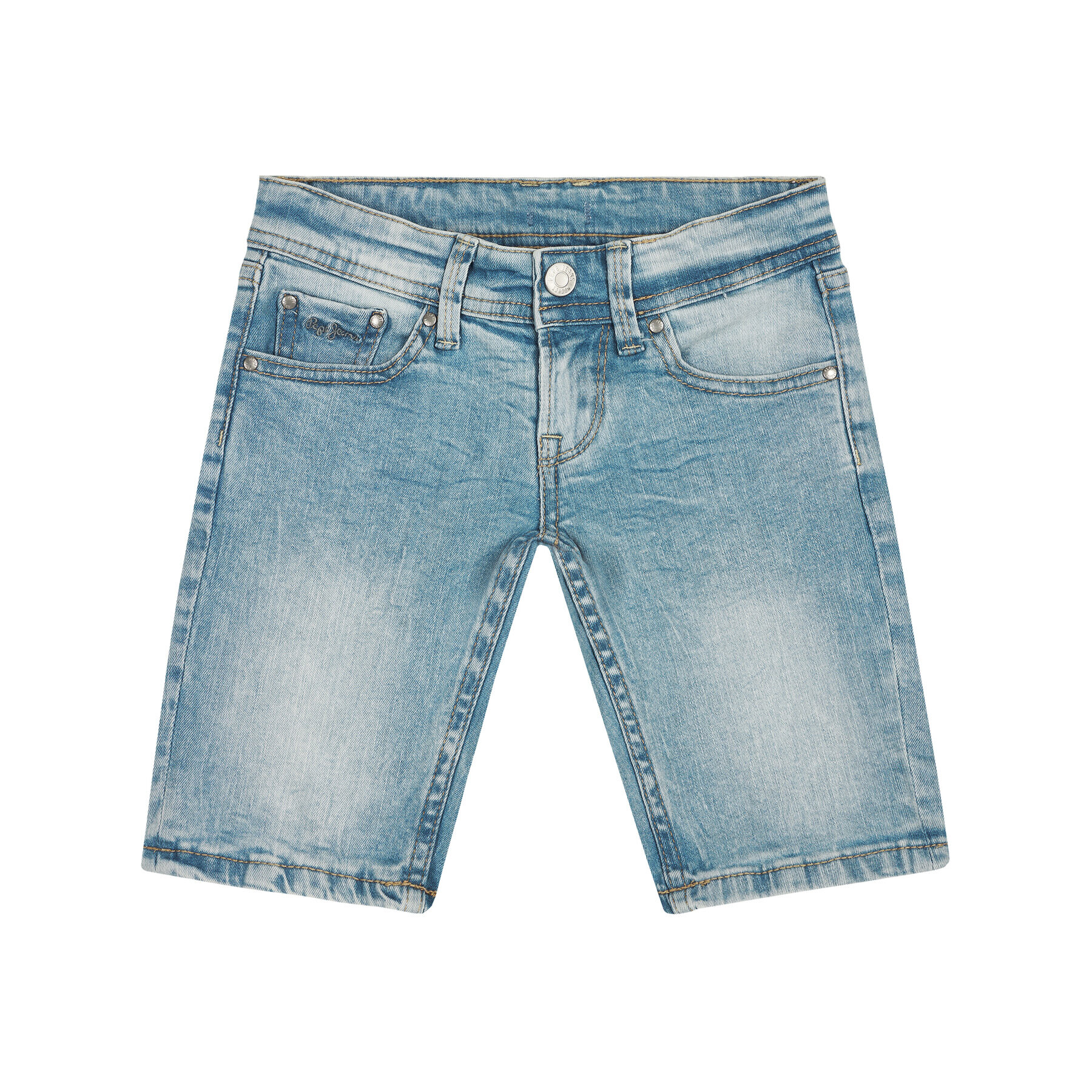 Pepe Jeans Дънкови шорти Becket PB800135 Син Slim Fit - Pepit.bg