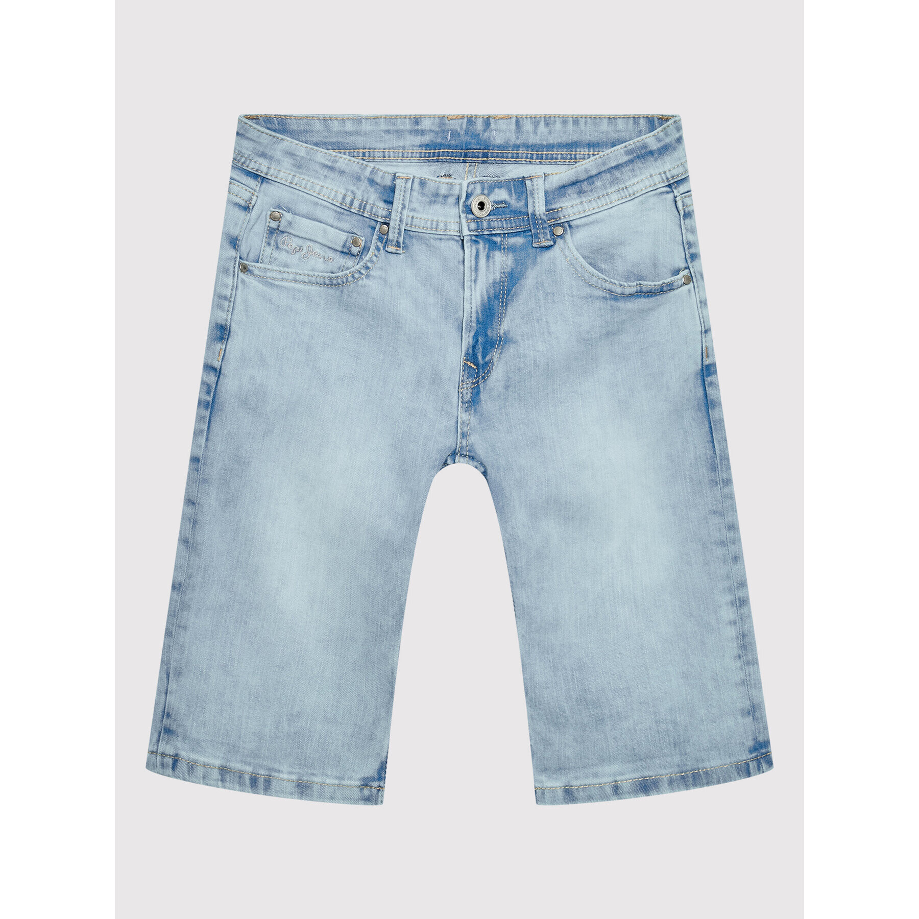 Pepe Jeans Дънкови шорти Becket PB800692 Син Slim Fit - Pepit.bg