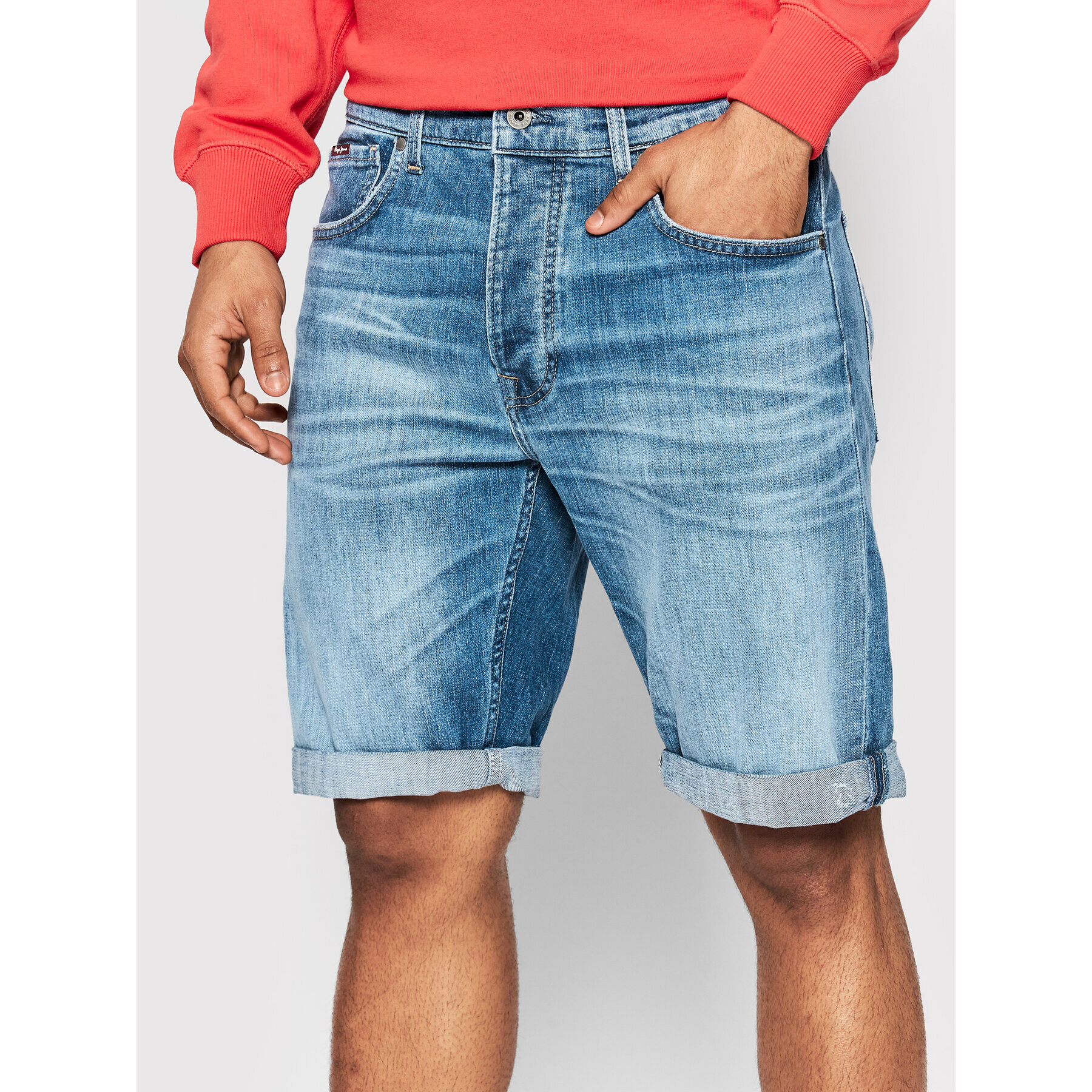 Pepe Jeans Дънкови шорти Callen PM800933 Син Relaxed Fit - Pepit.bg