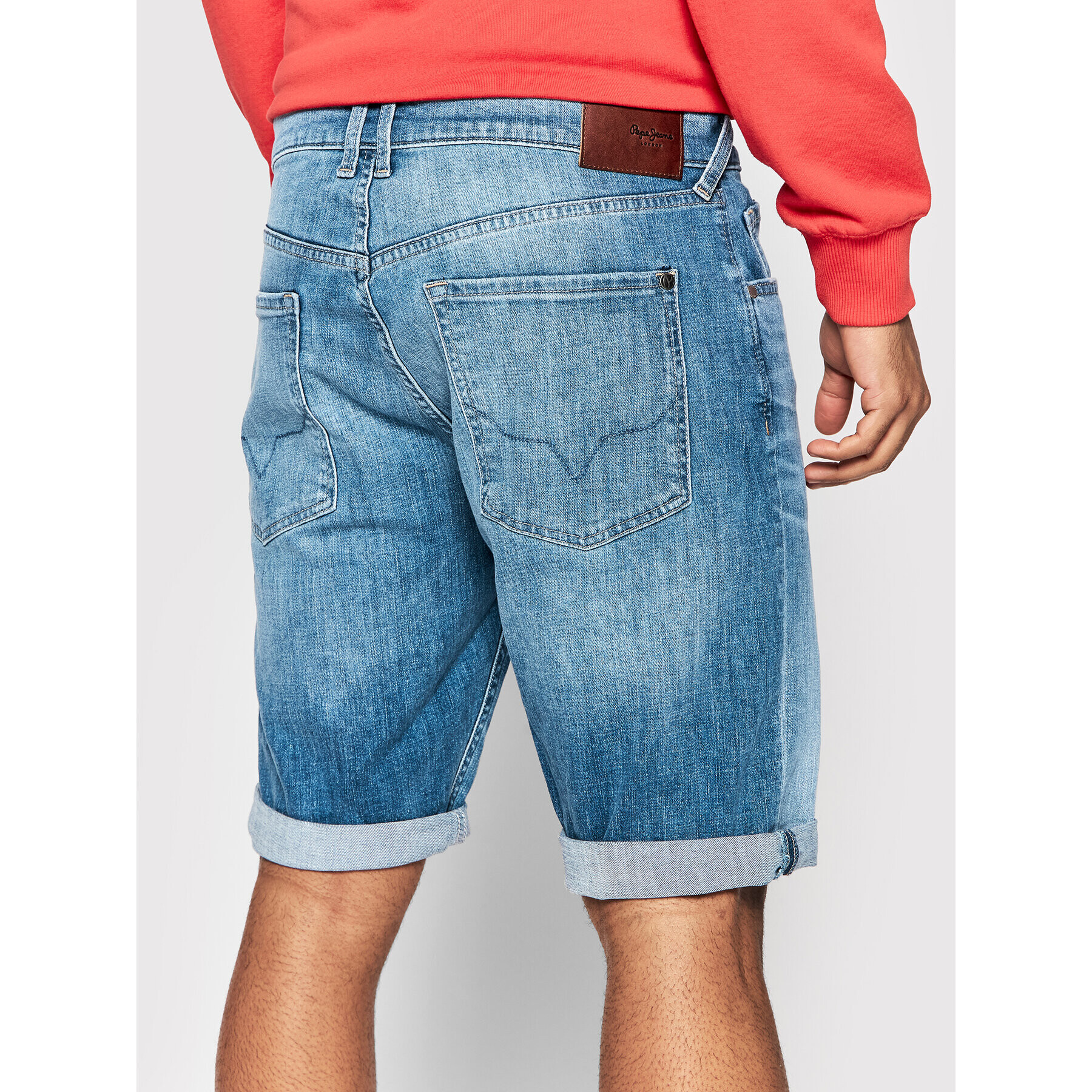 Pepe Jeans Дънкови шорти Callen PM800933 Син Relaxed Fit - Pepit.bg