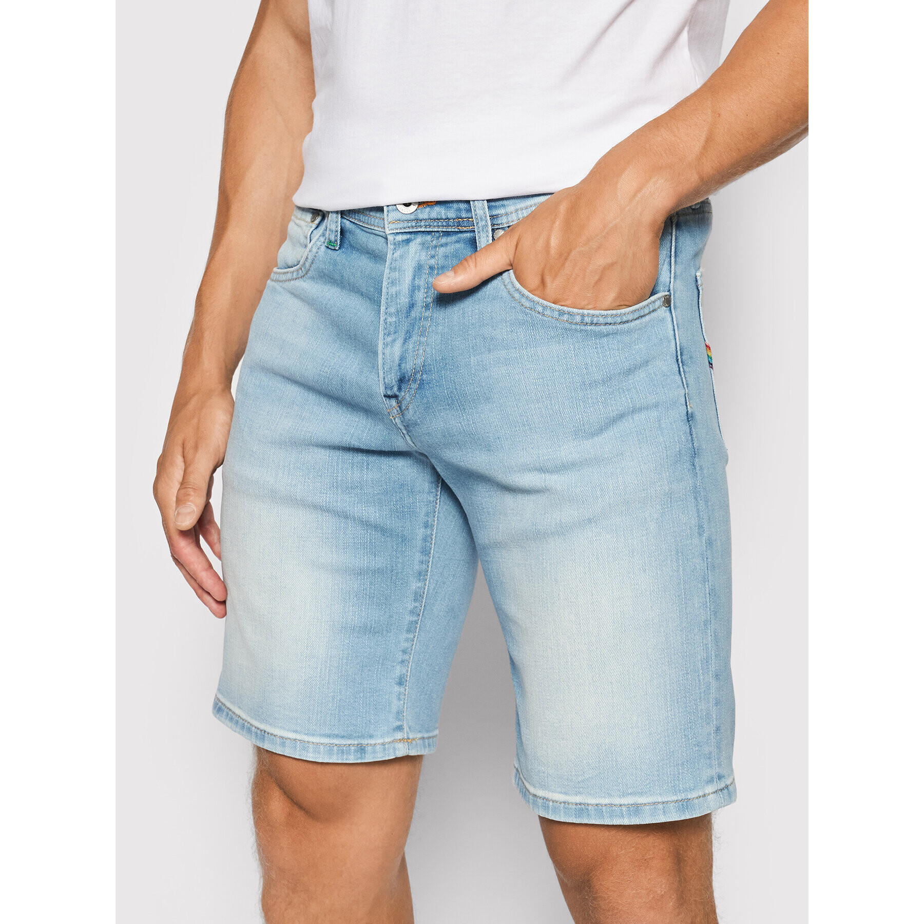 Pepe Jeans Дънкови шорти Cane Pride PM800795 Син Slim Fit - Pepit.bg