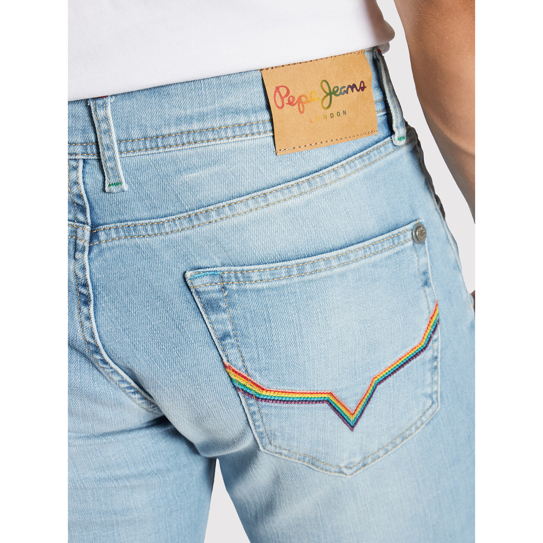 Pepe Jeans Дънкови шорти Cane Pride PM800795 Син Slim Fit - Pepit.bg