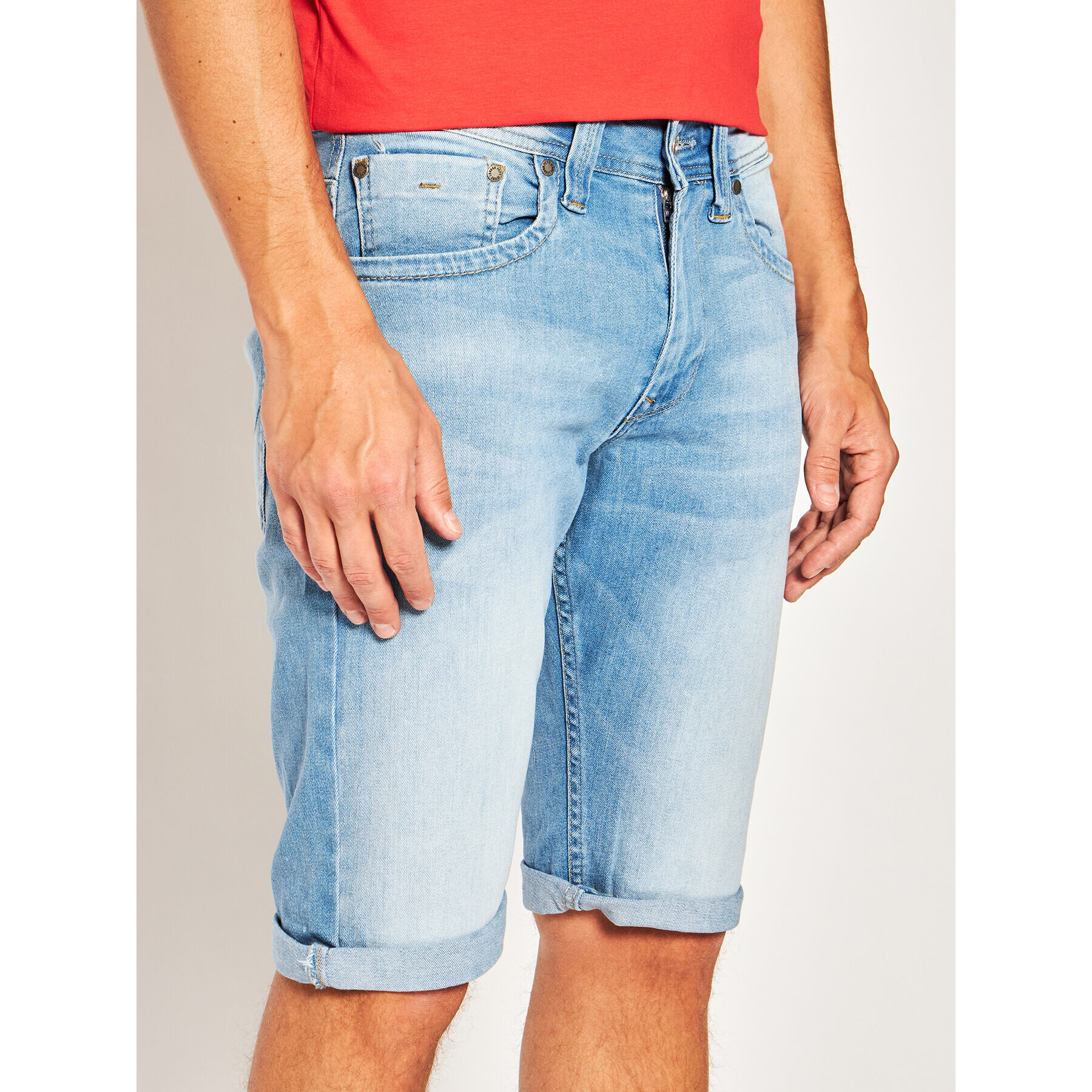 Pepe Jeans Дънкови шорти Cash PM800074 Син Regular Fit - Pepit.bg