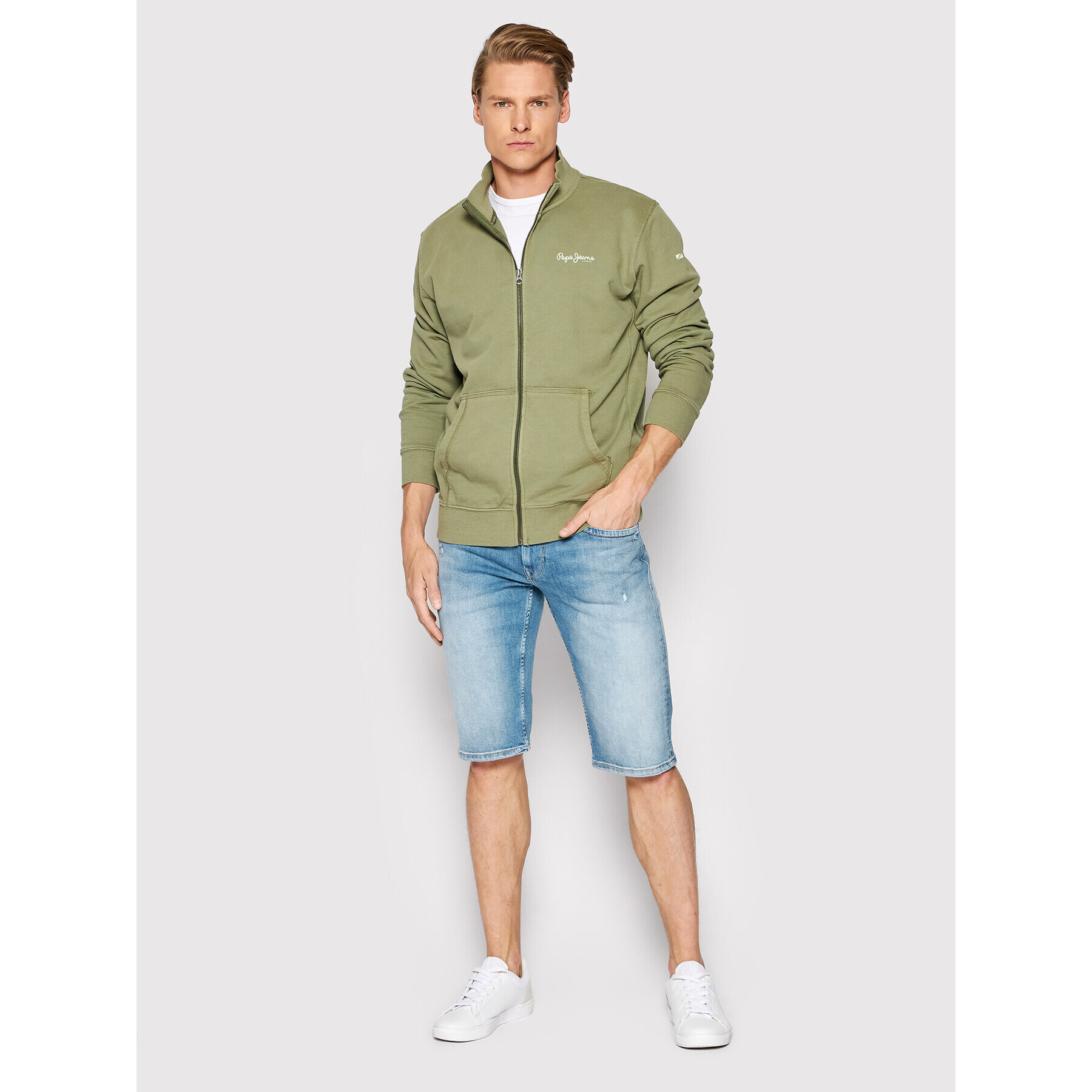 Pepe Jeans Дънкови шорти Cash PM800935 Син Regular Fit - Pepit.bg