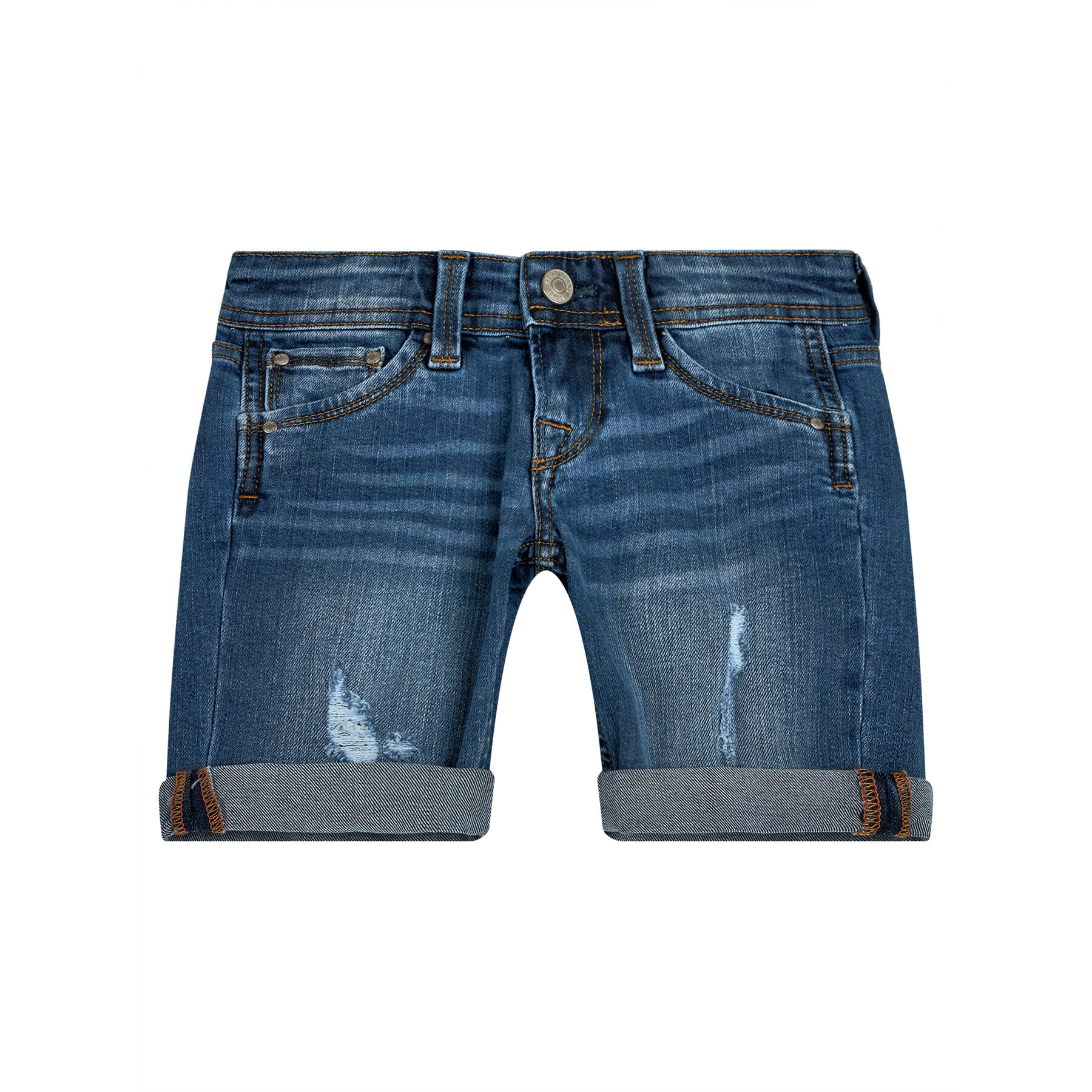 Pepe Jeans Дънкови шорти Cashed PB800524 Тъмносин Regular Fit - Pepit.bg