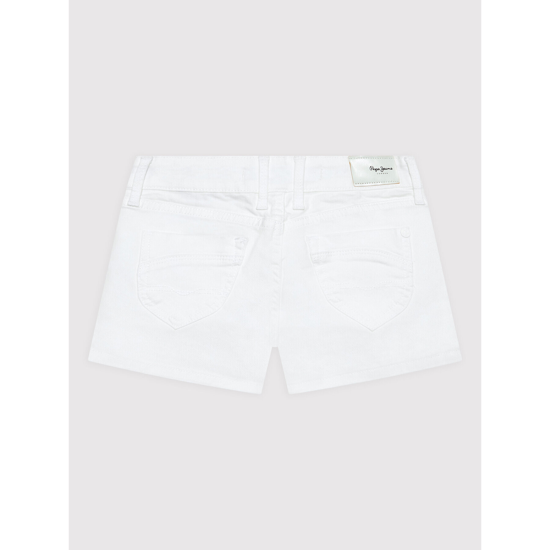 Pepe Jeans Дънкови шорти Foxtail PG800782 Бял Regular Fit - Pepit.bg