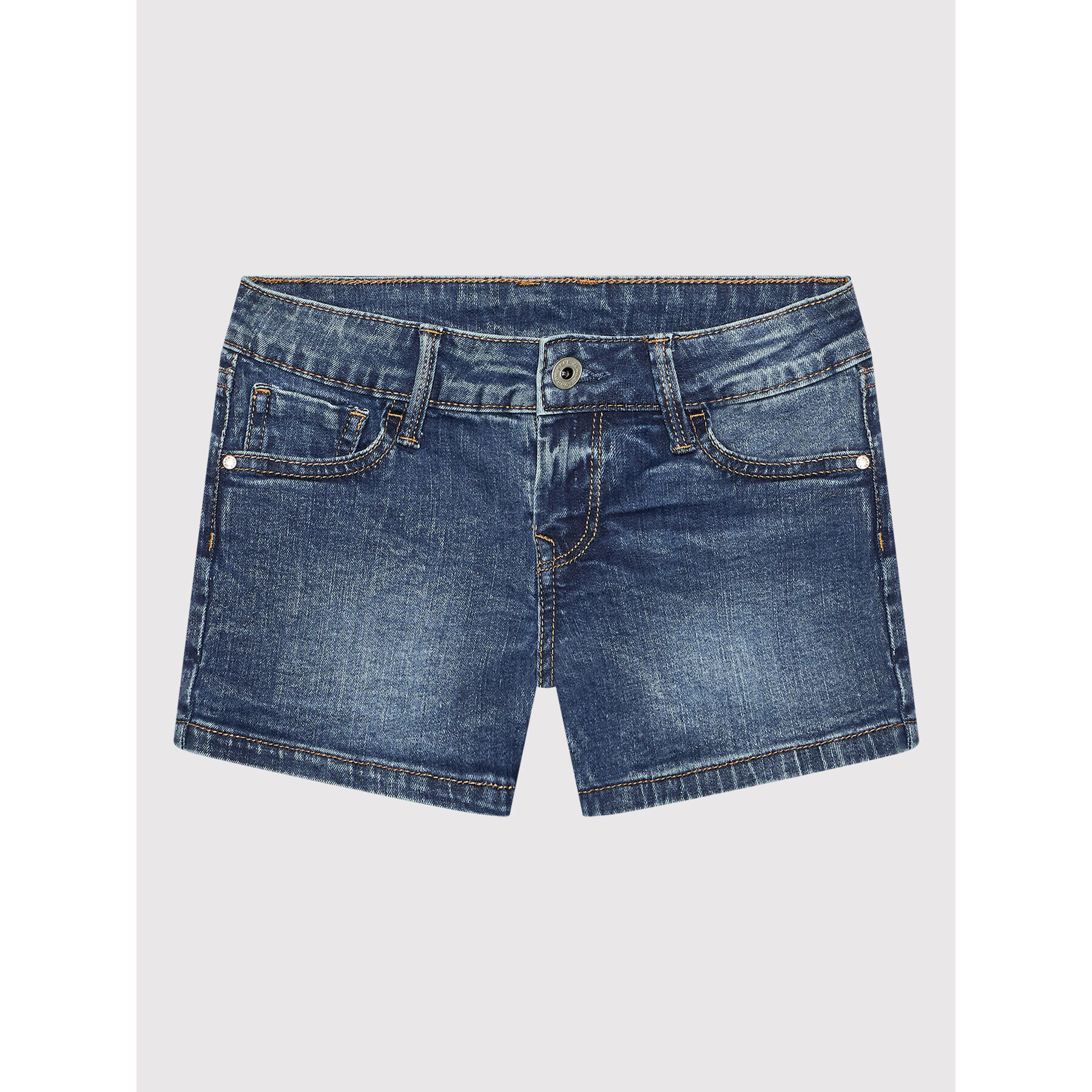 Pepe Jeans Дънкови шорти Foxtail PG800782 Тъмносин Regular Fit - Pepit.bg