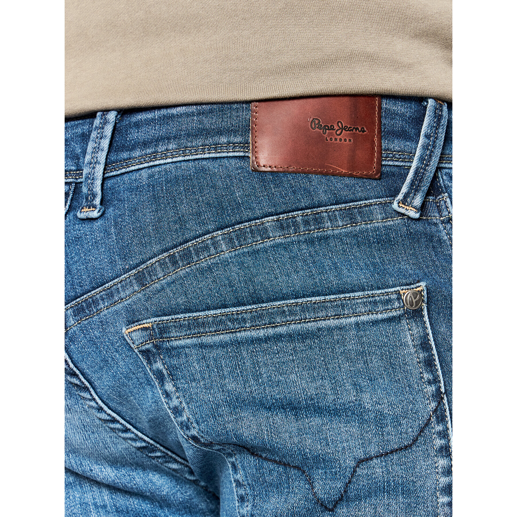 Pepe Jeans Дънкови шорти Hatch PM800937 Тъмносин Slim Fit - Pepit.bg