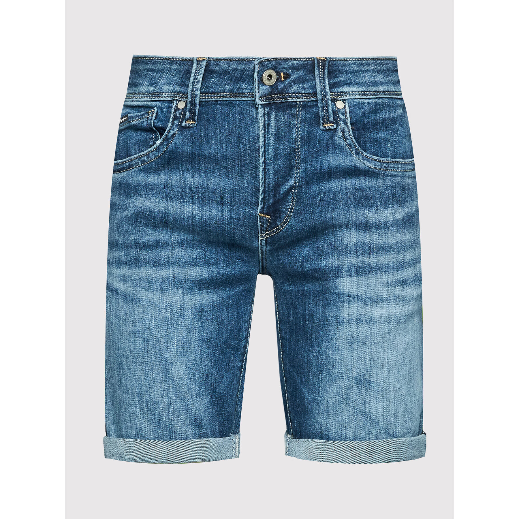 Pepe Jeans Дънкови шорти Hatch PM800937 Тъмносин Slim Fit - Pepit.bg
