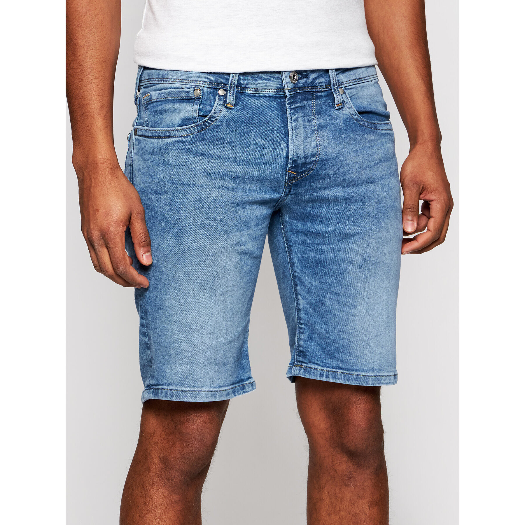 Pepe Jeans Дънкови шорти Hatch Тъмносин Slim Fit - Pepit.bg