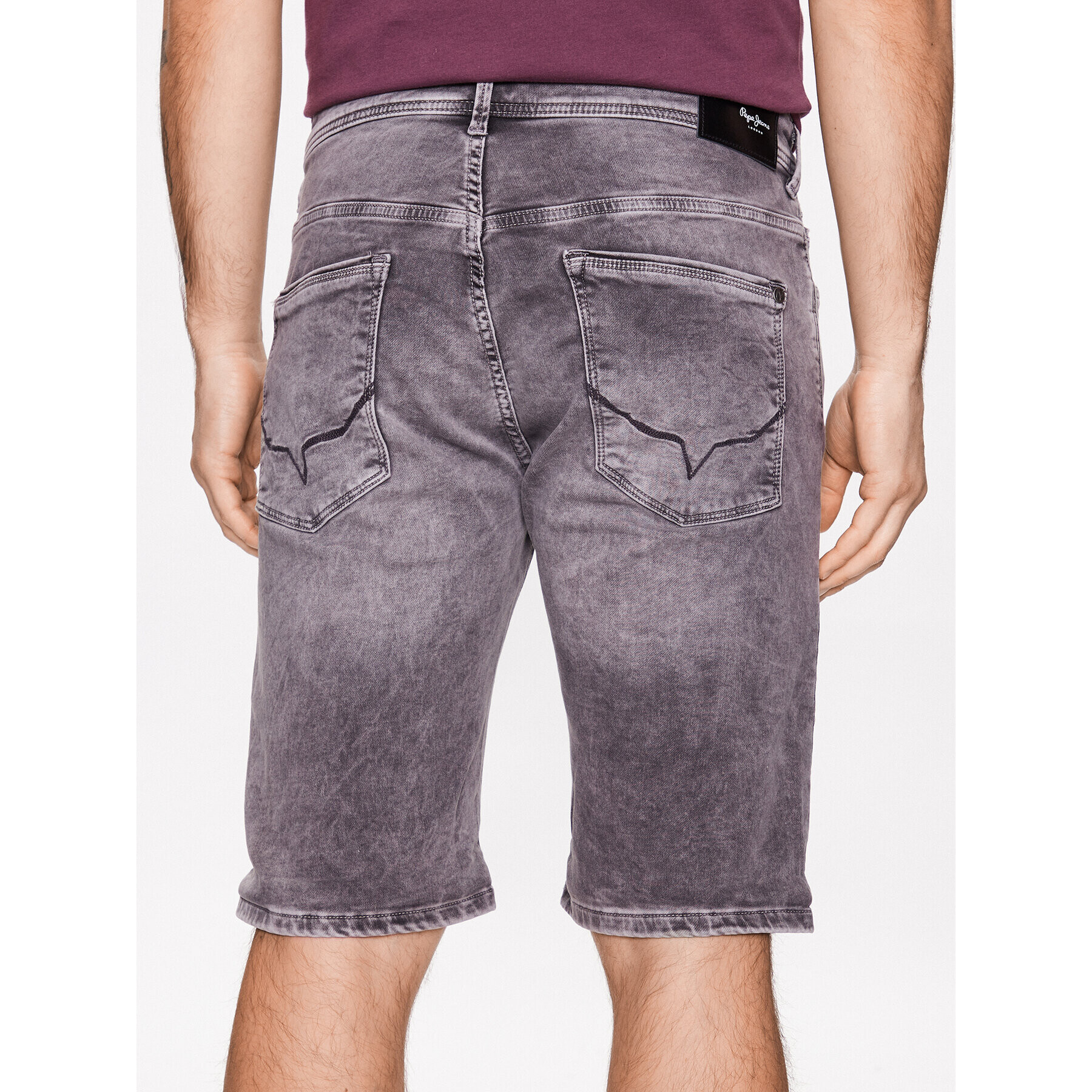 Pepe Jeans Дънкови шорти Jack Short PM801022UG0 Сив Regular Fit - Pepit.bg