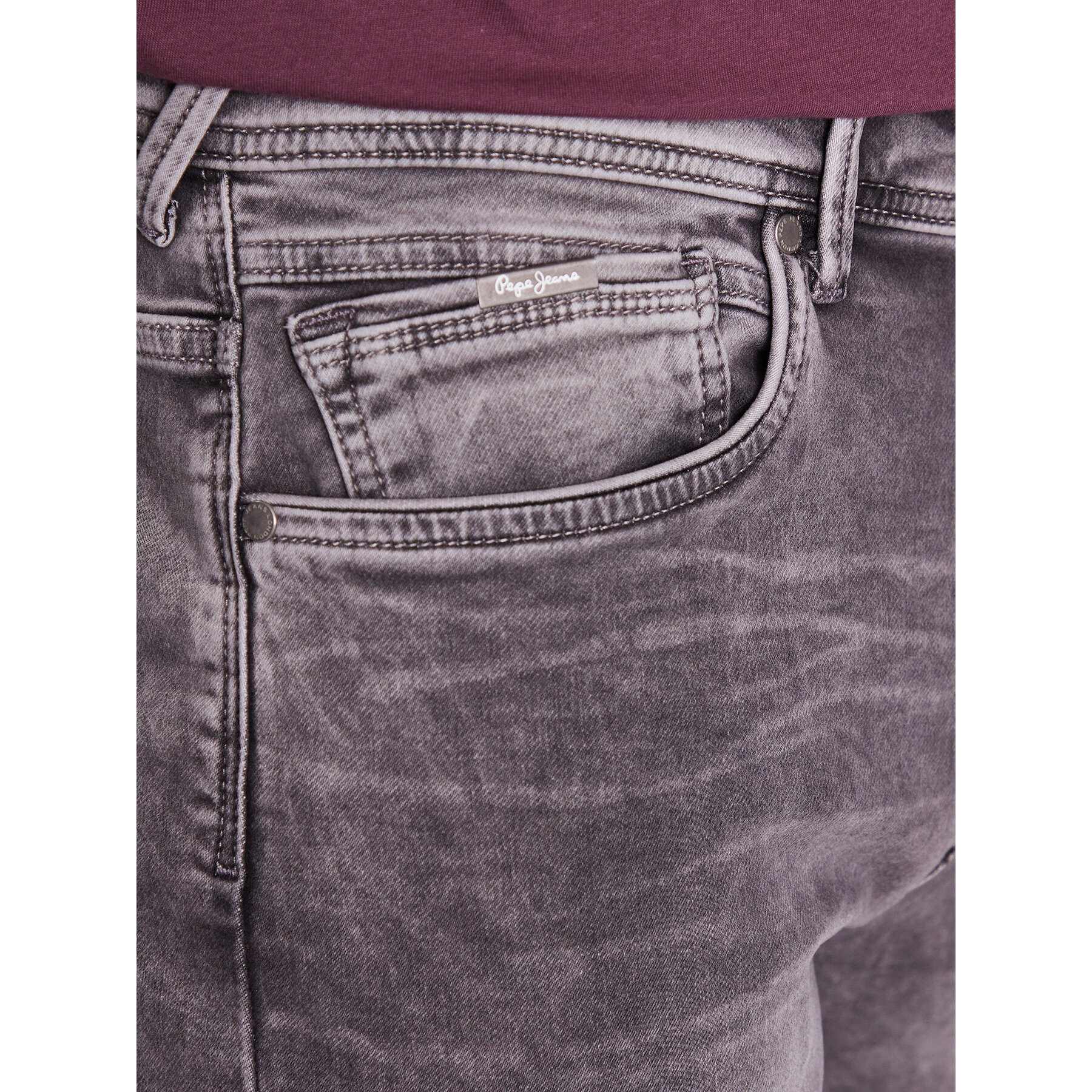 Pepe Jeans Дънкови шорти Jack Short PM801022UG0 Сив Regular Fit - Pepit.bg