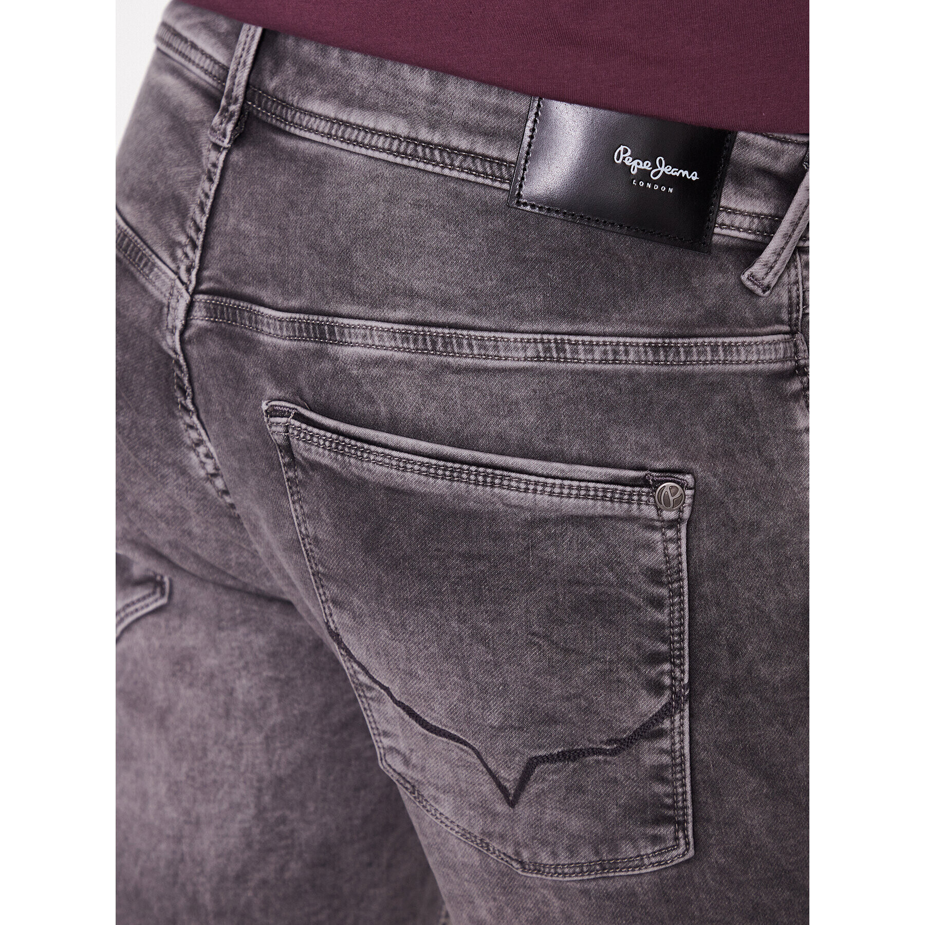 Pepe Jeans Дънкови шорти Jack Short PM801022UG0 Сив Regular Fit - Pepit.bg