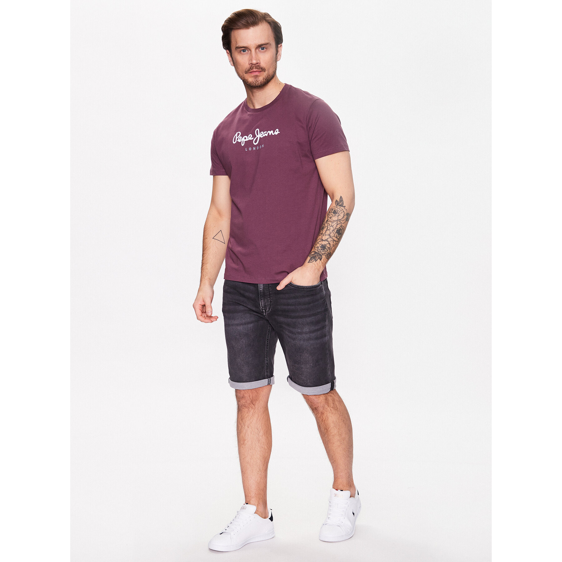 Pepe Jeans Дънкови шорти Jack Short PM801022XF7 Сив Regular Fit - Pepit.bg