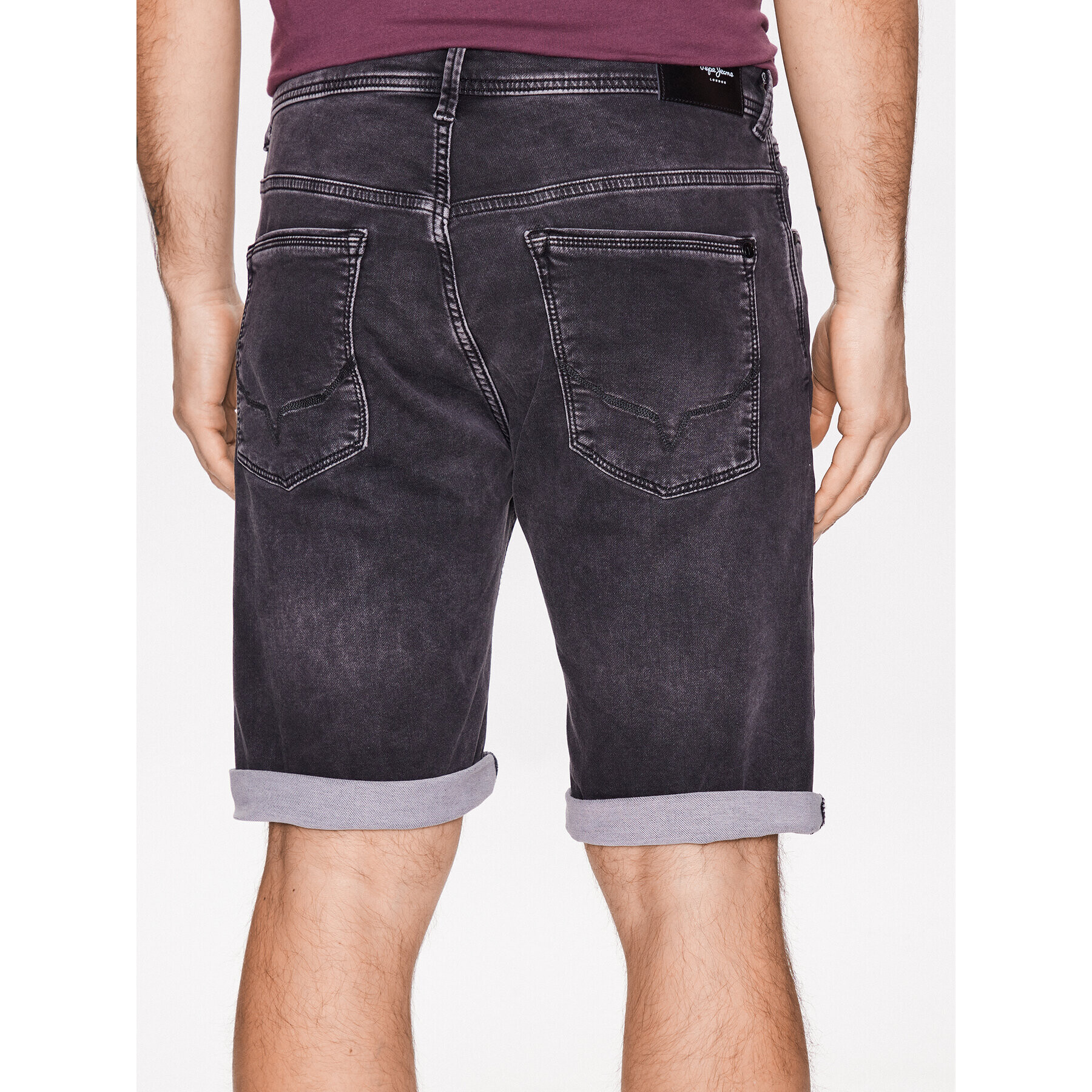 Pepe Jeans Дънкови шорти Jack Short PM801022XF7 Сив Regular Fit - Pepit.bg