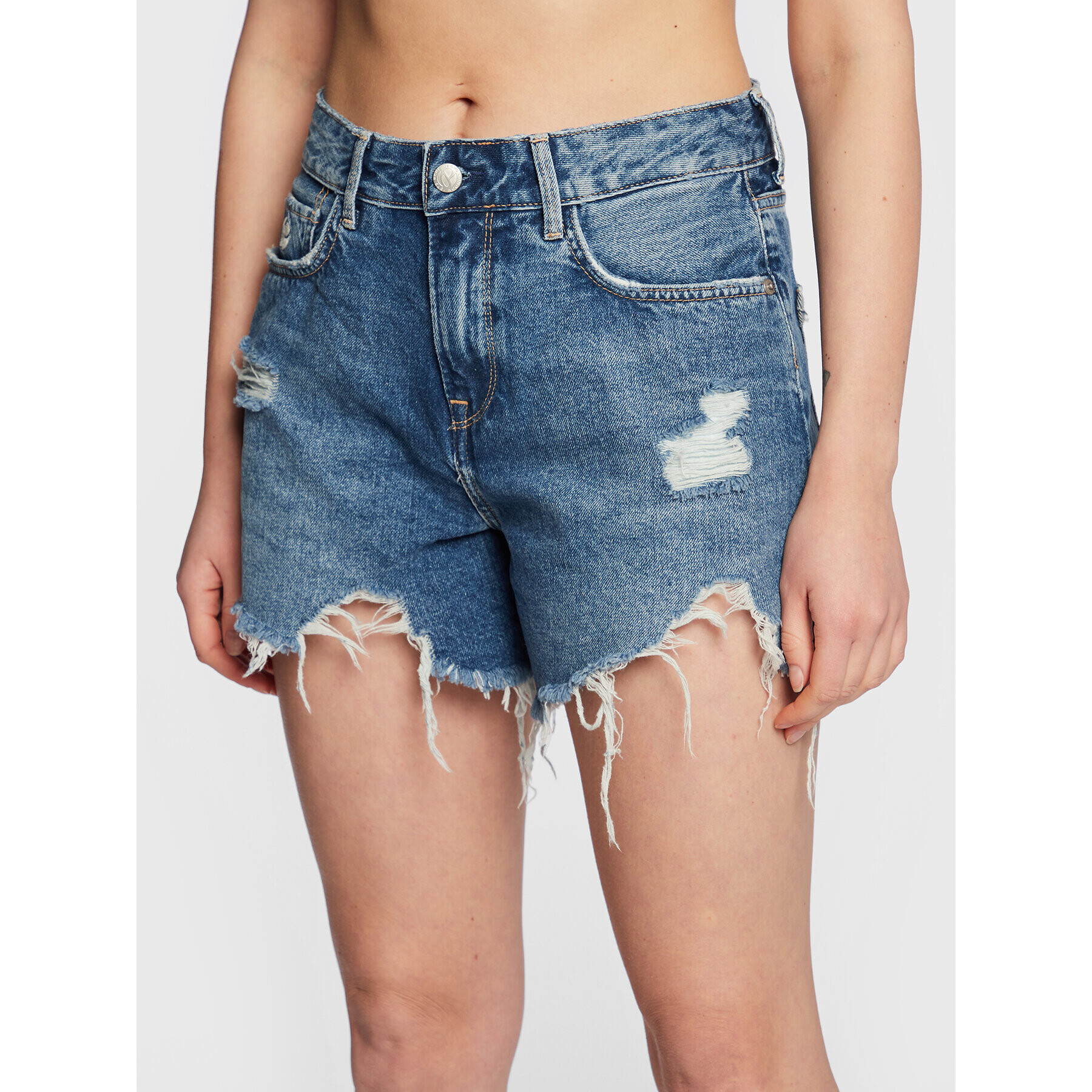 Pepe Jeans Дънкови шорти Marly PL801009 Син Regular Fit - Pepit.bg