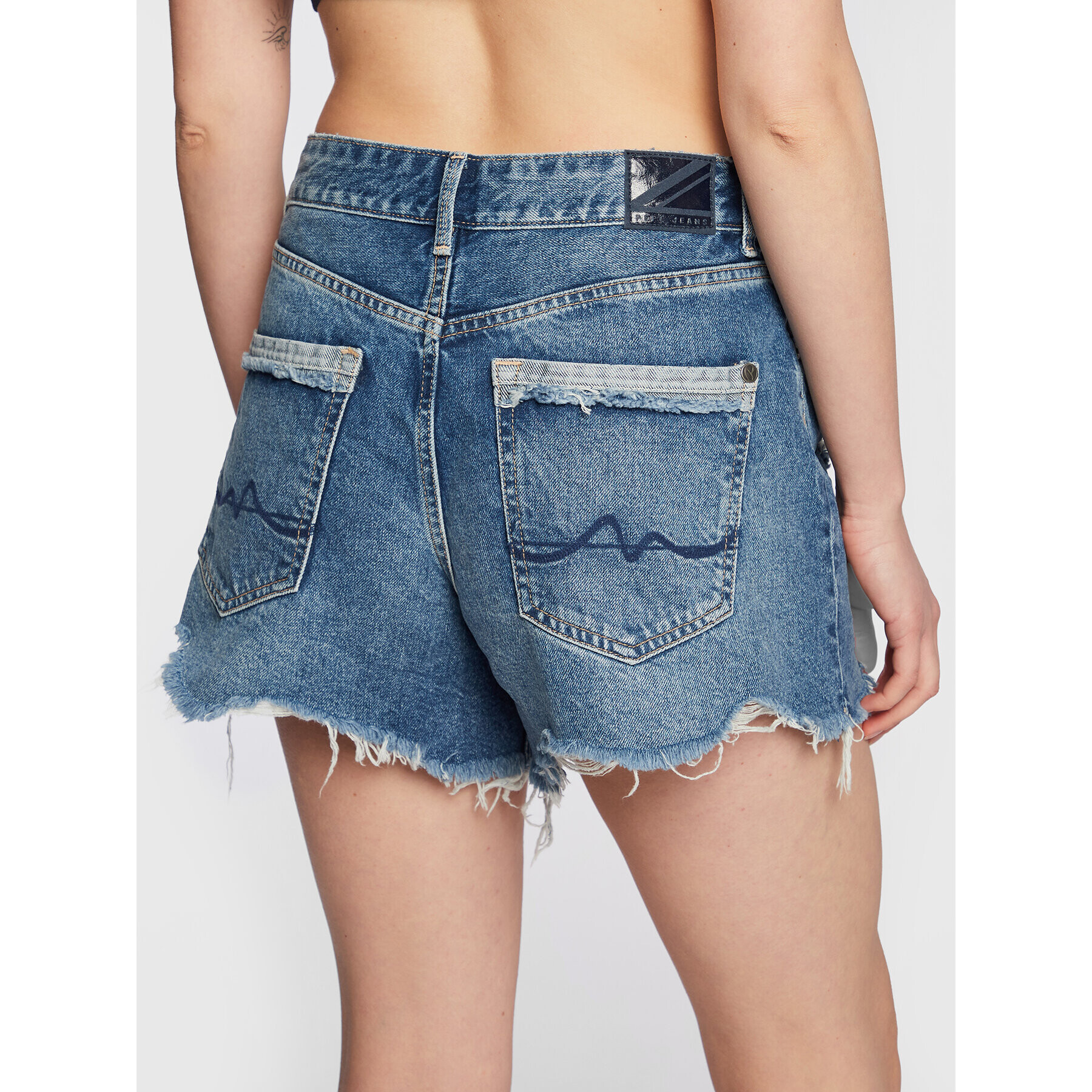 Pepe Jeans Дънкови шорти Marly PL801009 Син Regular Fit - Pepit.bg