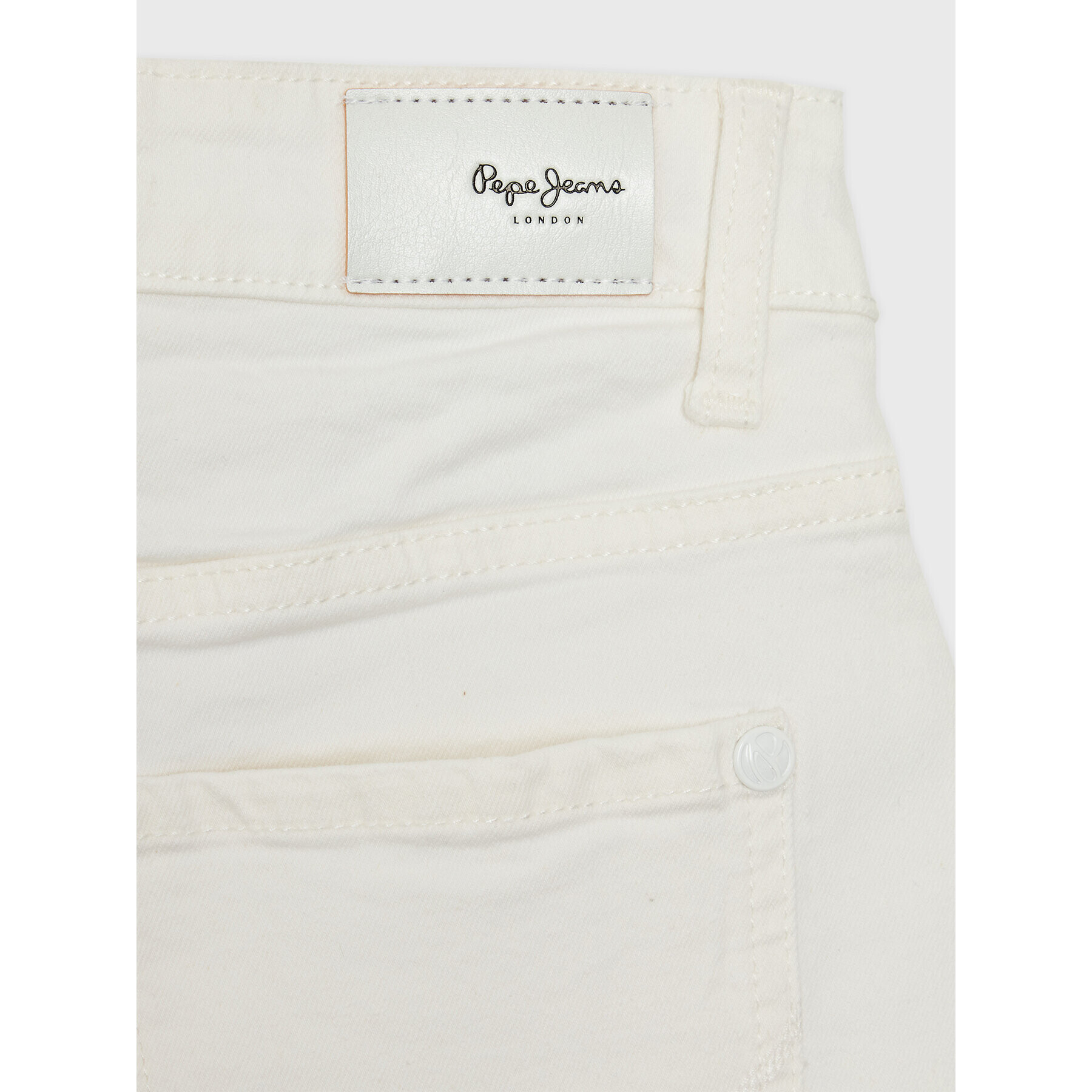 Pepe Jeans Дънкови шорти Patty Short PG800783TR0 Бял Regular Fit - Pepit.bg