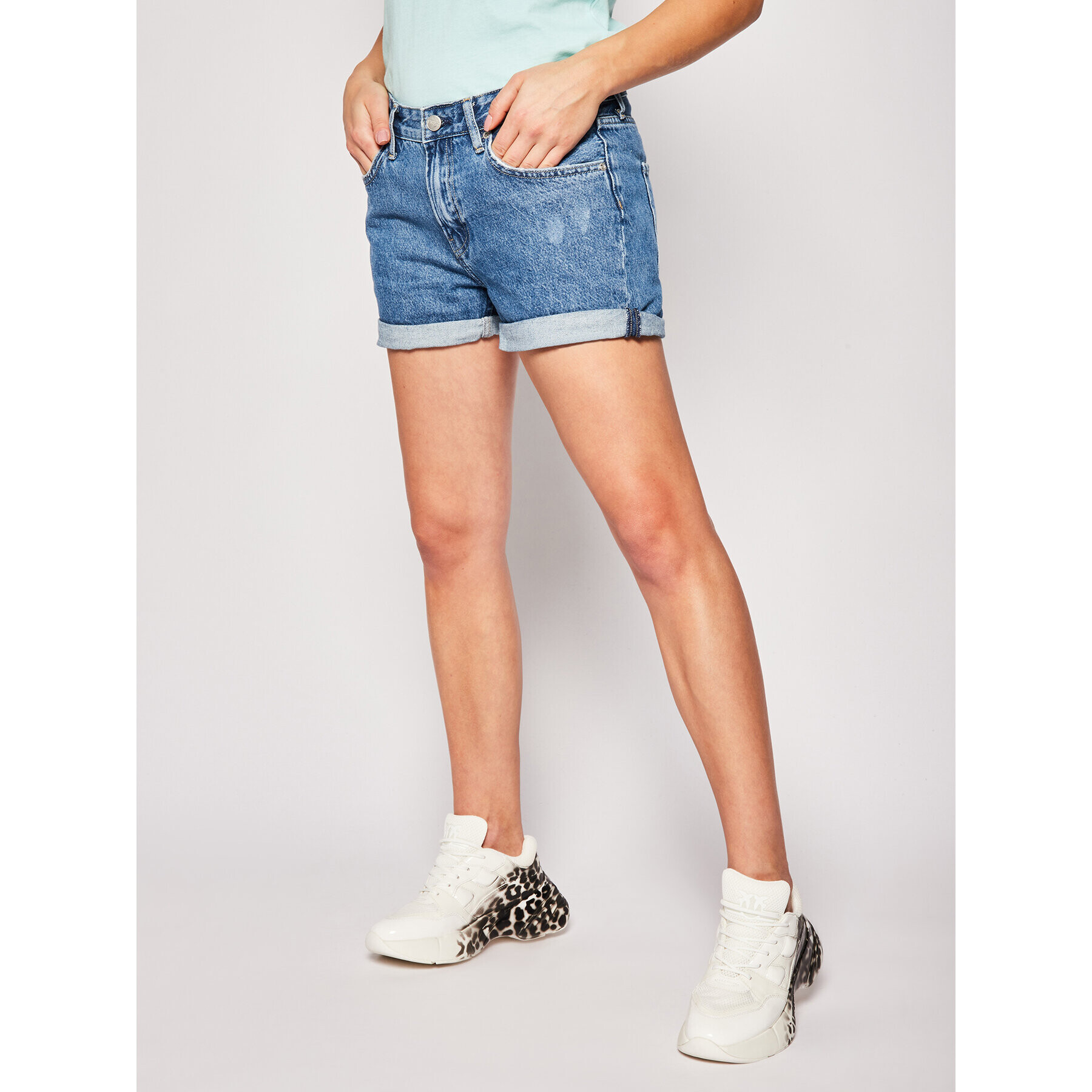 Pepe Jeans Дънкови шорти PEPE ARCHIVE Mable Short PL800847 Тъмносин Regular Fit - Pepit.bg