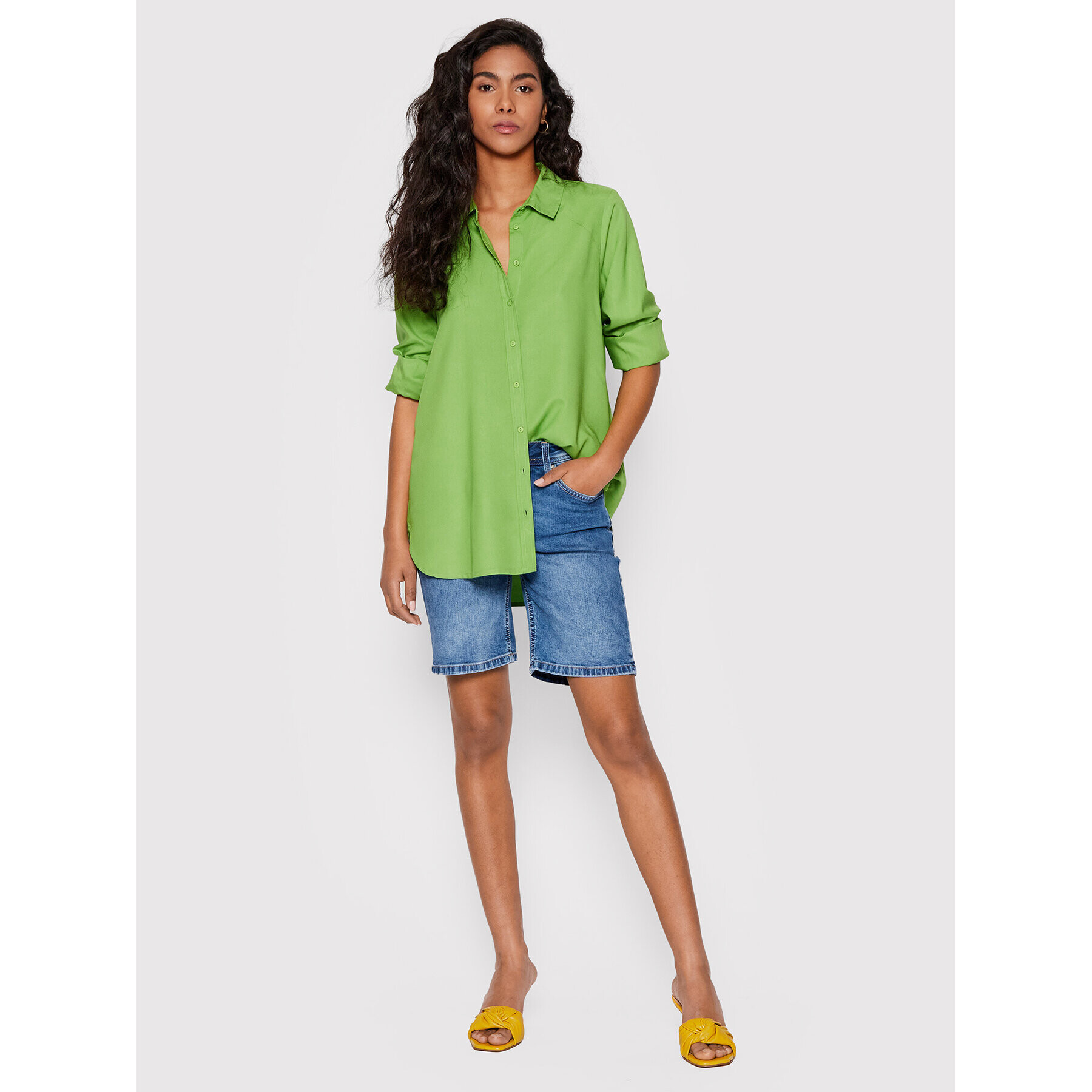 Pepe Jeans Дънкови шорти Poppy PL801000 Син Regular Fit - Pepit.bg