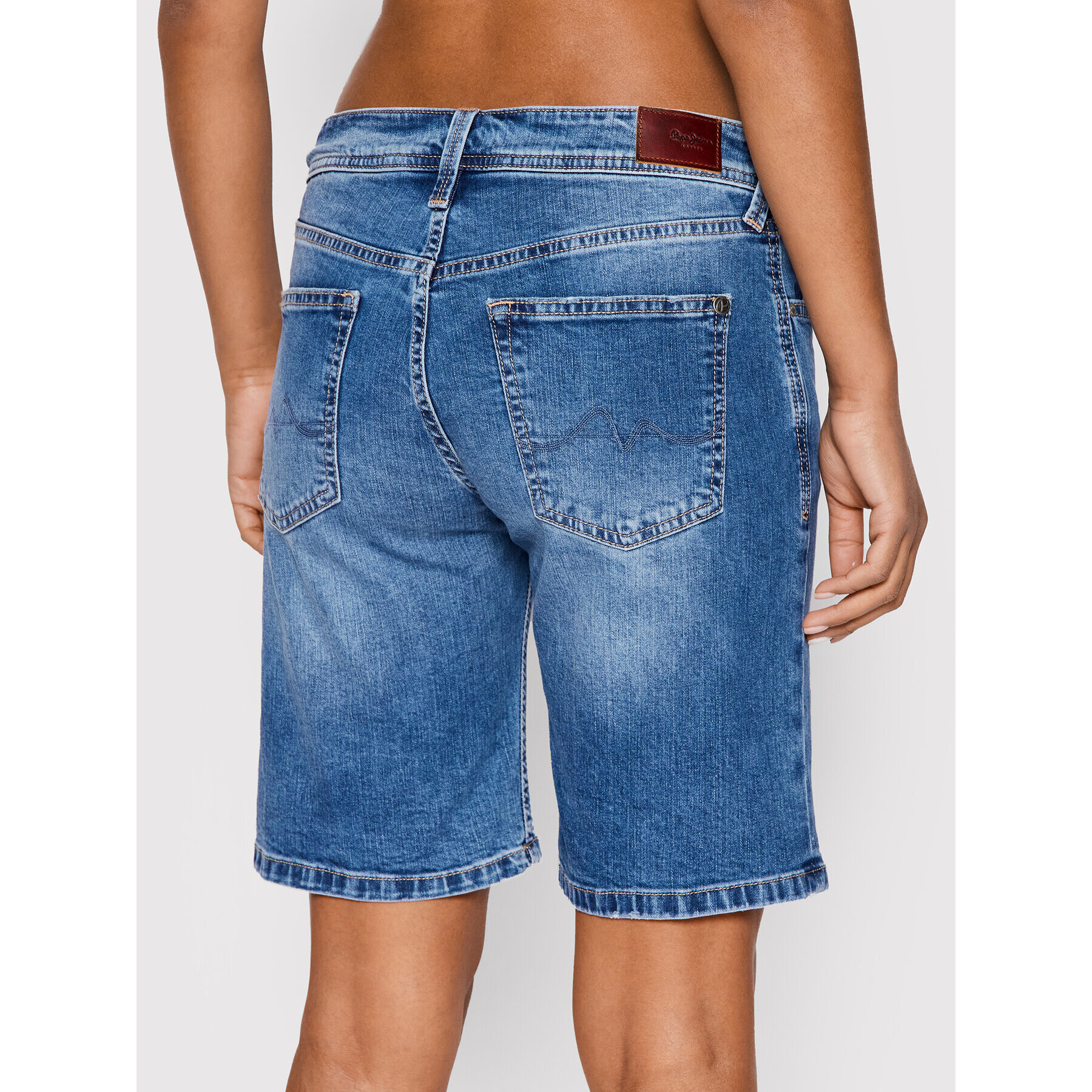 Pepe Jeans Дънкови шорти Poppy PL801000 Син Regular Fit - Pepit.bg