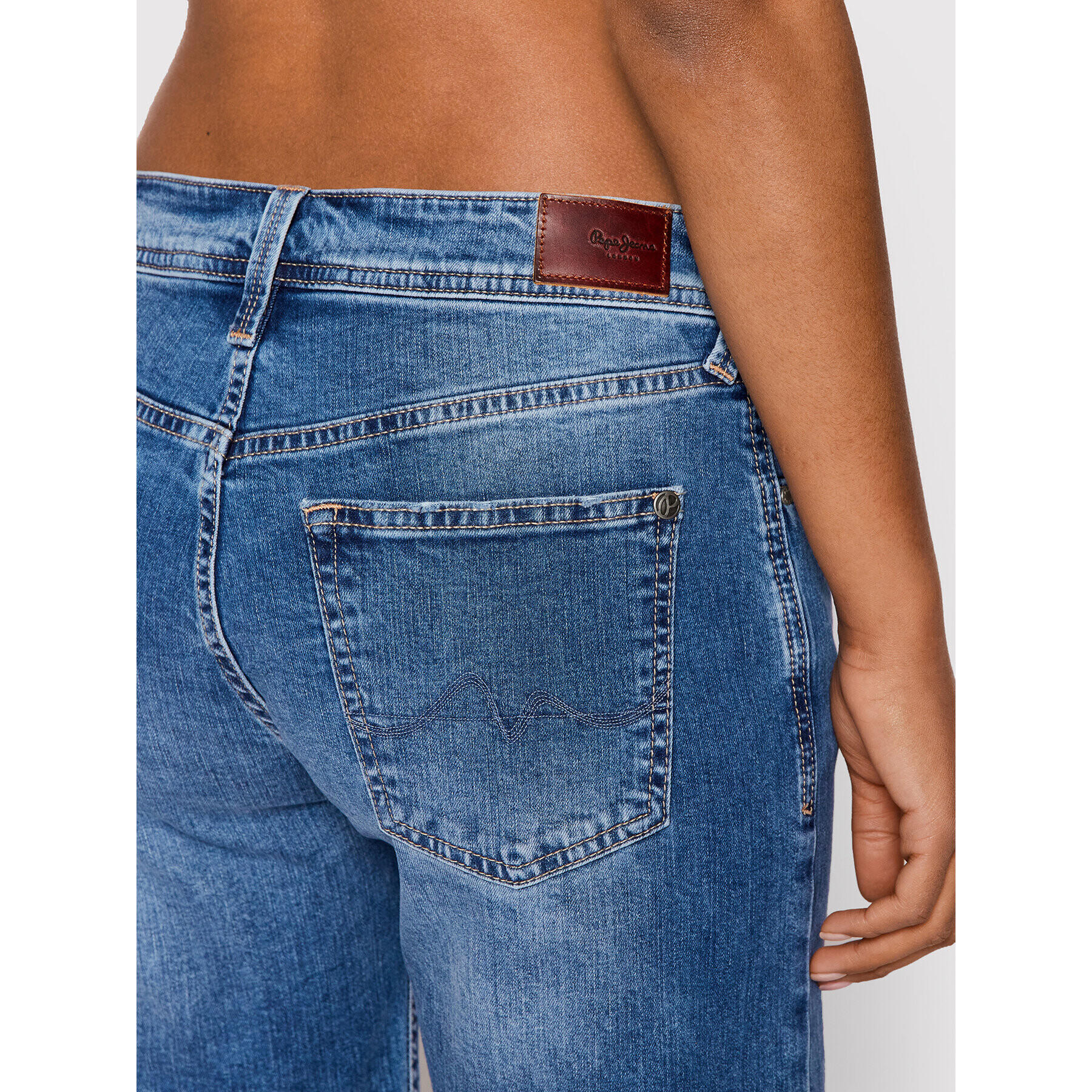 Pepe Jeans Дънкови шорти Poppy PL801000 Син Regular Fit - Pepit.bg