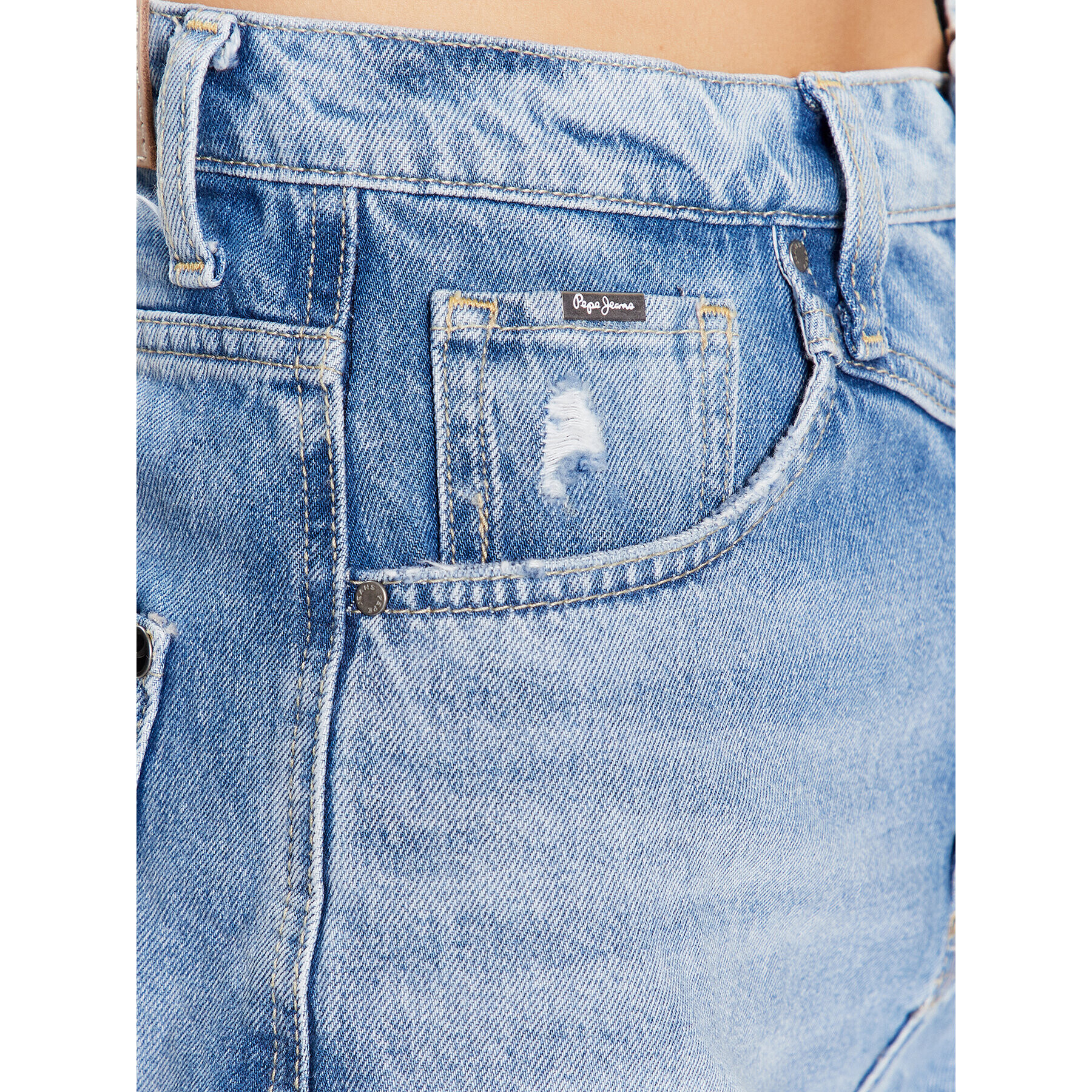 Pepe Jeans Дънкови шорти Rachel Short PL801001RG4 Син Regular Fit - Pepit.bg