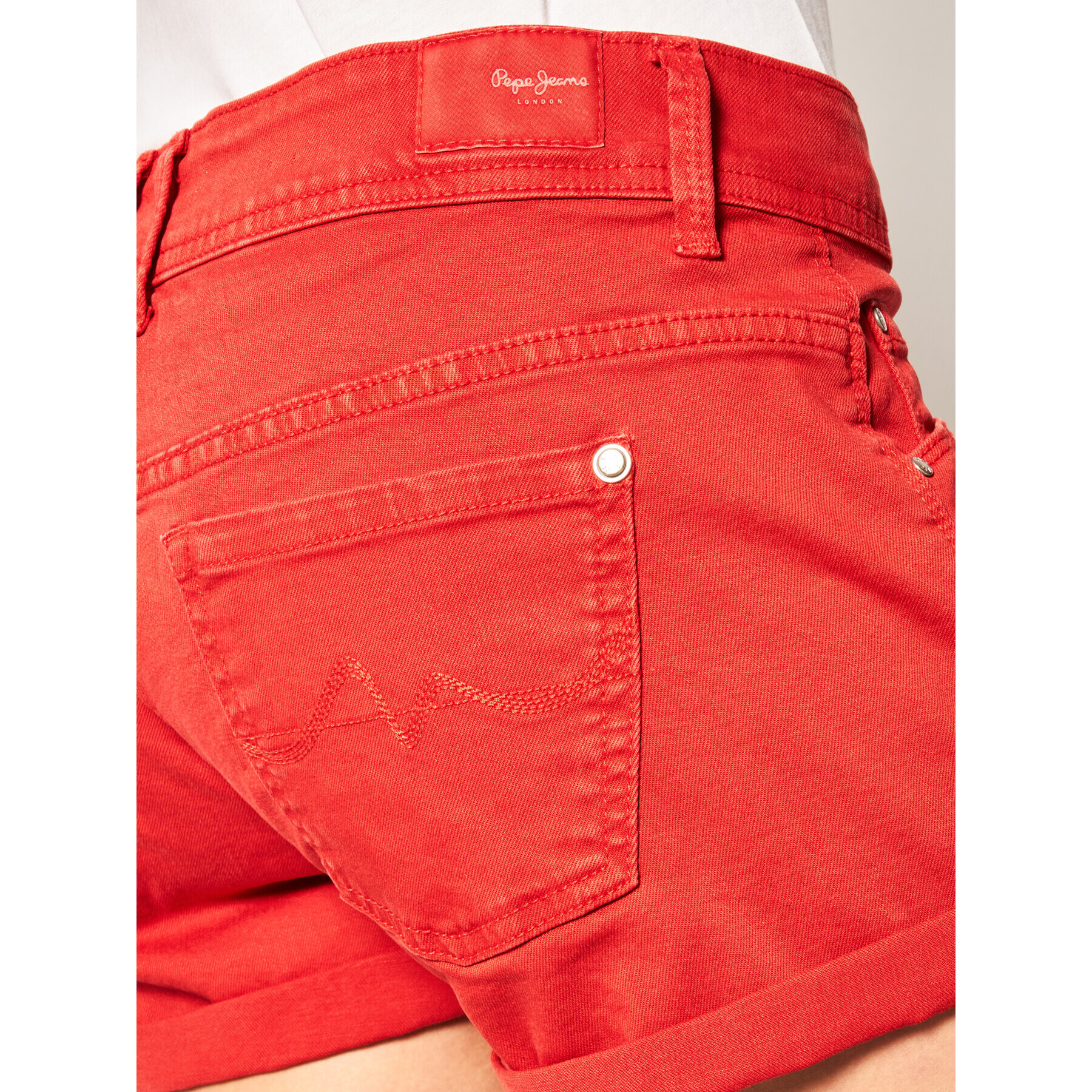 Pepe Jeans Дънкови шорти Siouxie PL800685 Оранжев Regular Fit - Pepit.bg