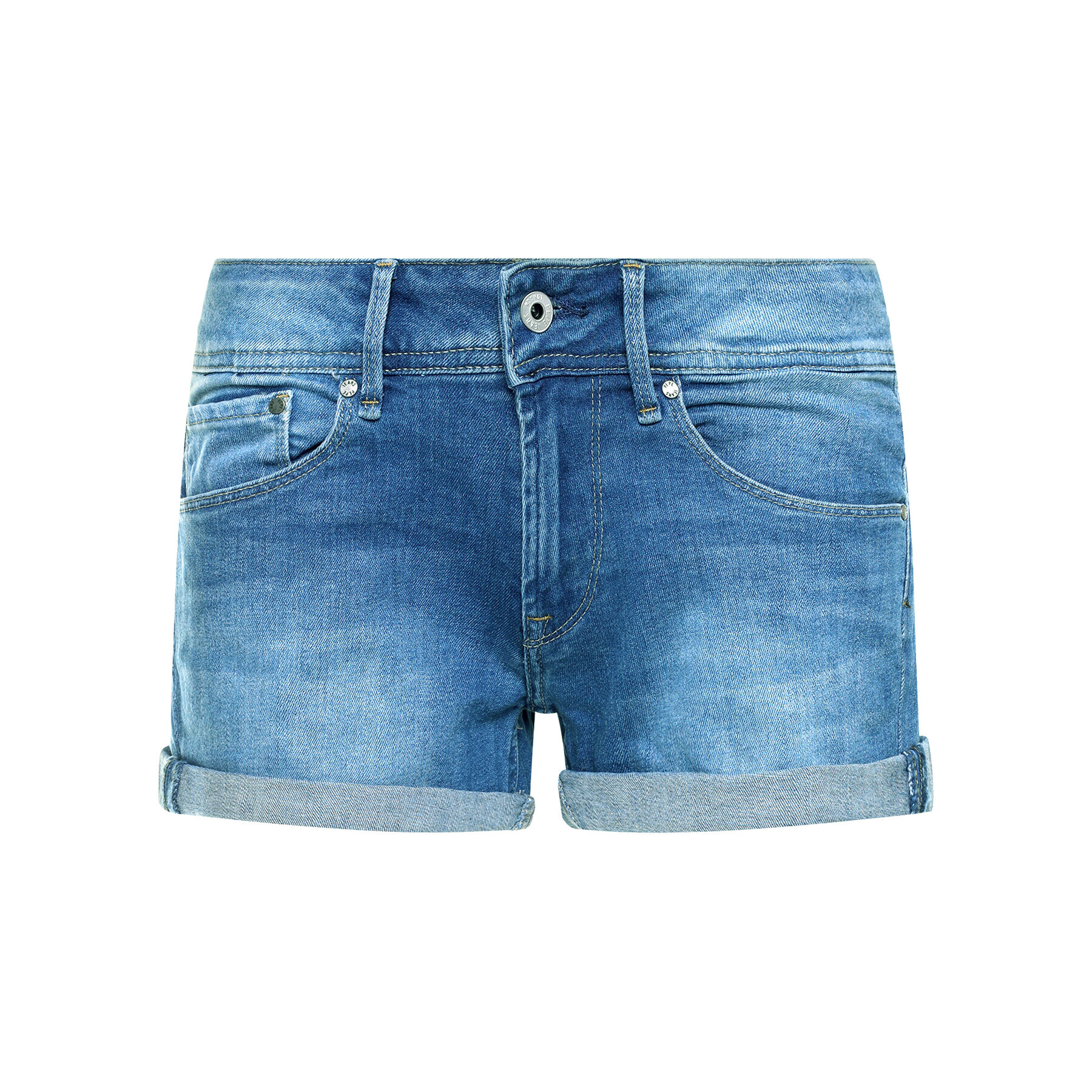 Pepe Jeans Дънкови шорти Siouxie PL800685 Син Regular Fit - Pepit.bg