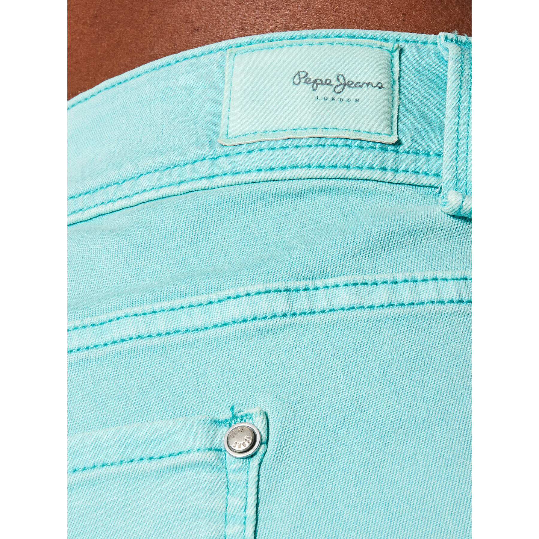 Pepe Jeans Дънкови шорти Siouxie PL800685 Зелен Regular Fit - Pepit.bg