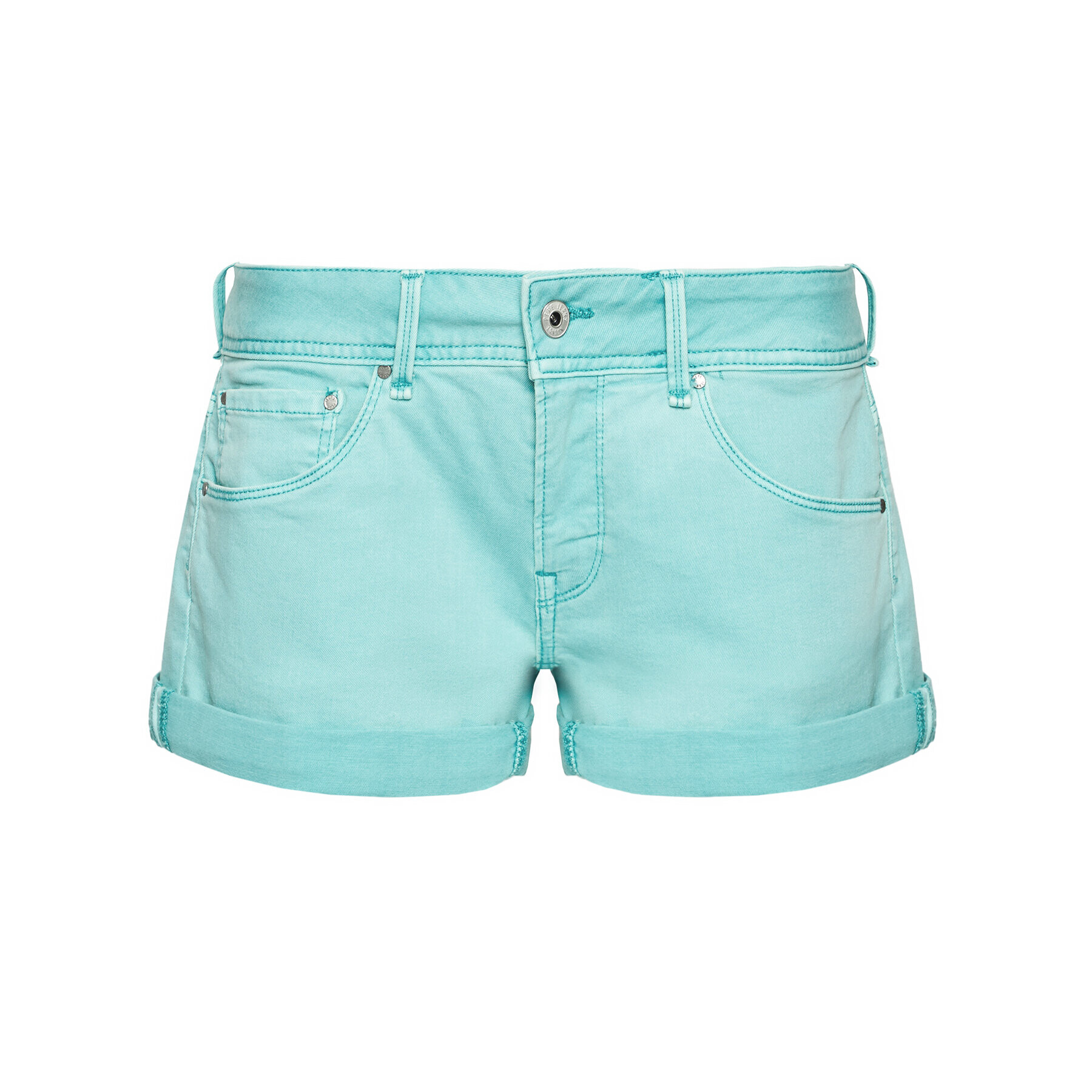 Pepe Jeans Дънкови шорти Siouxie PL800685 Зелен Regular Fit - Pepit.bg