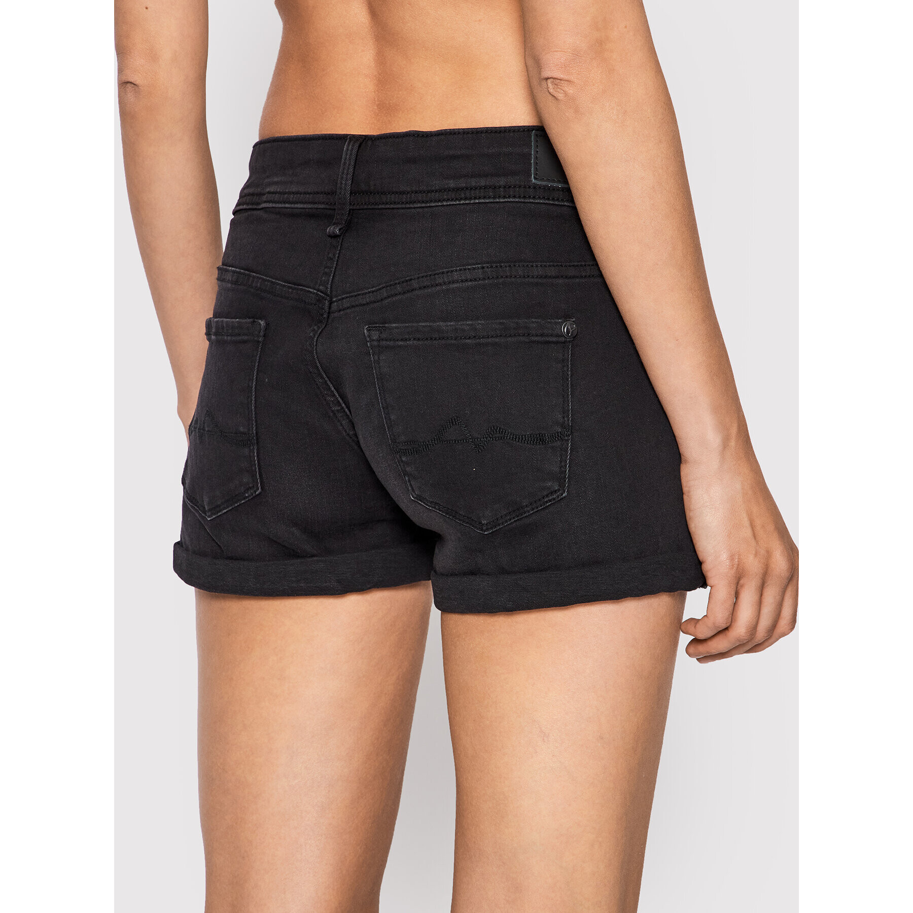 Pepe Jeans Дънкови шорти Siouxie PL801002 Черен Regular Fit - Pepit.bg