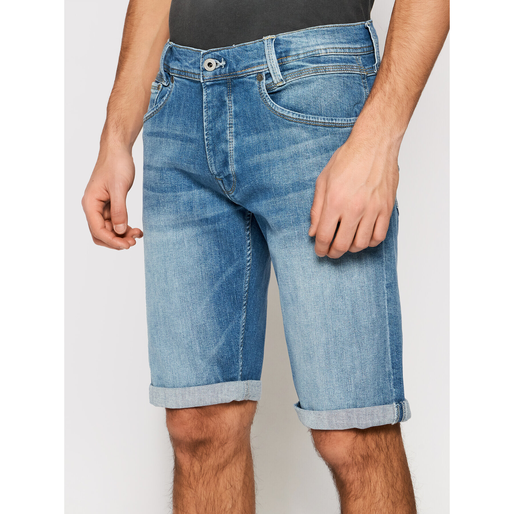 Pepe Jeans Дънкови шорти Spike PM800109 Син Regular Fit - Pepit.bg